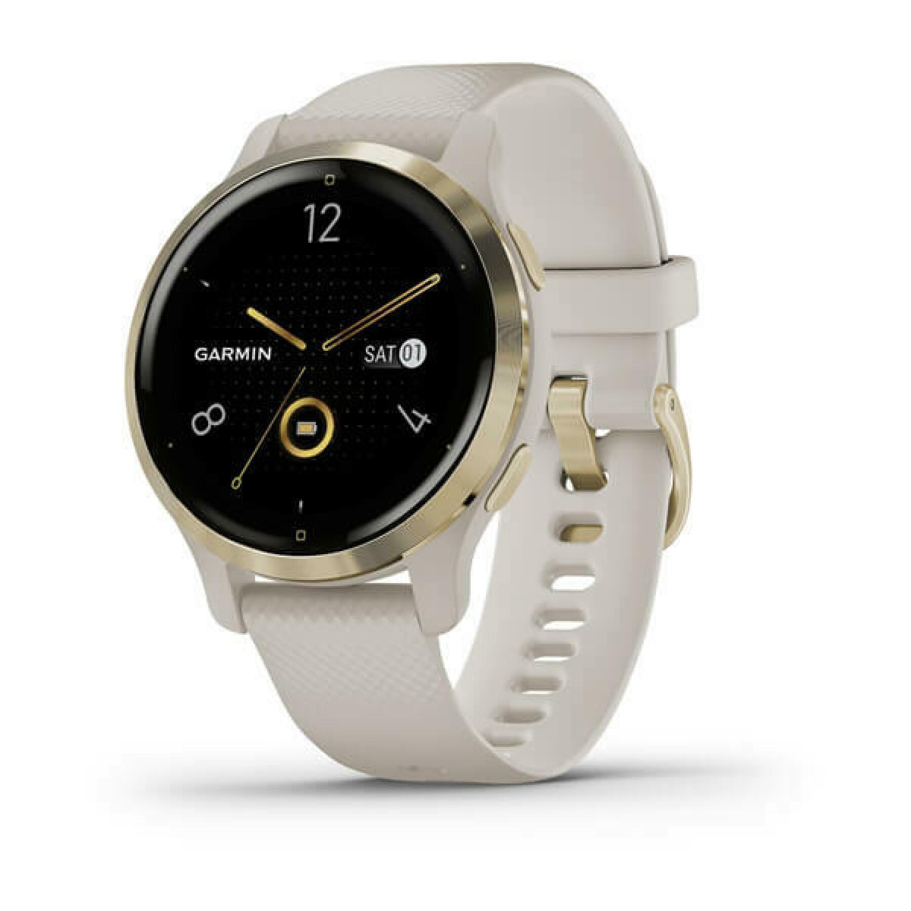 Relógio conectado com pulseira de silicone Garmin Venu 2 S