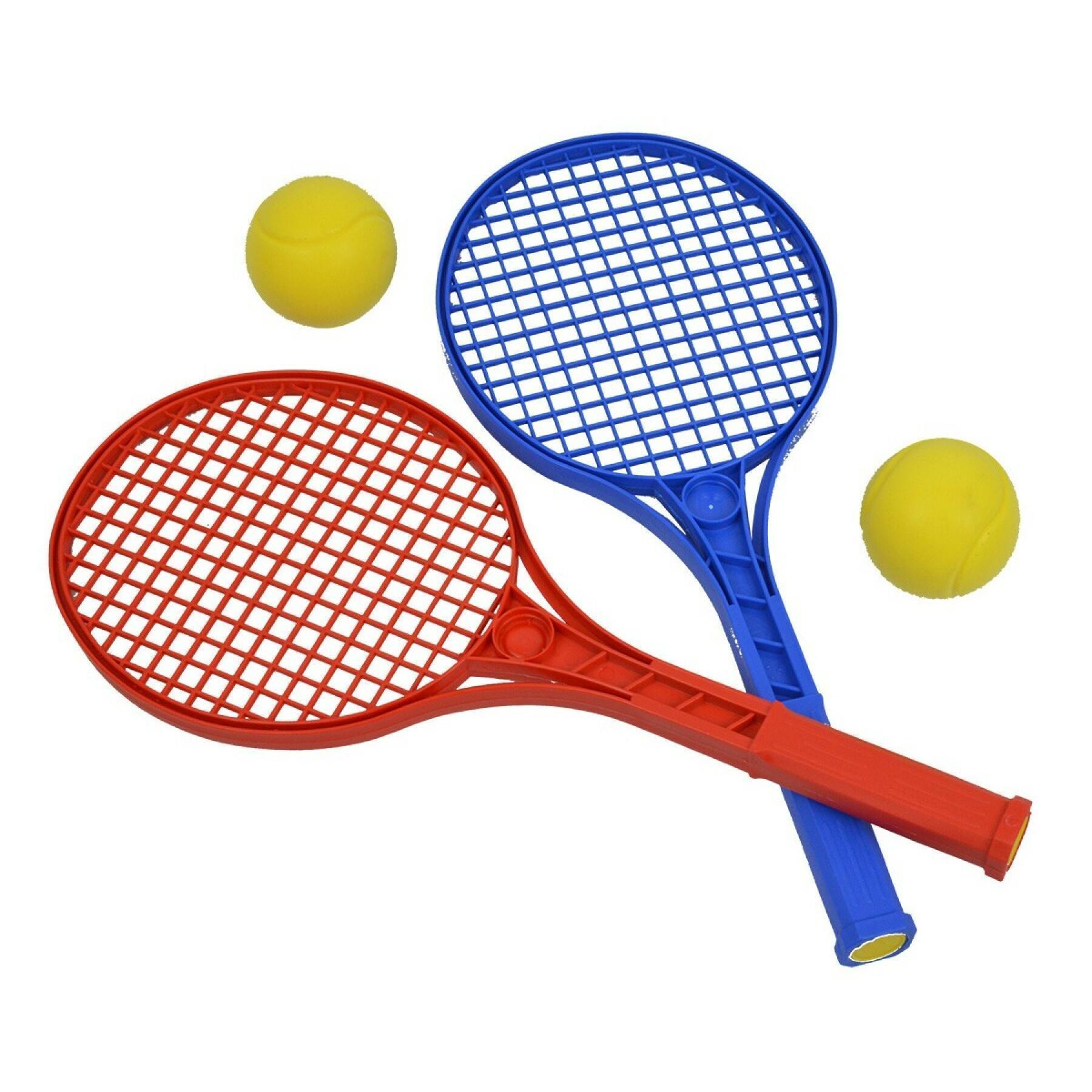 Conjunto de 2 mini raquetes de ténis + 2 bolas Sporti France