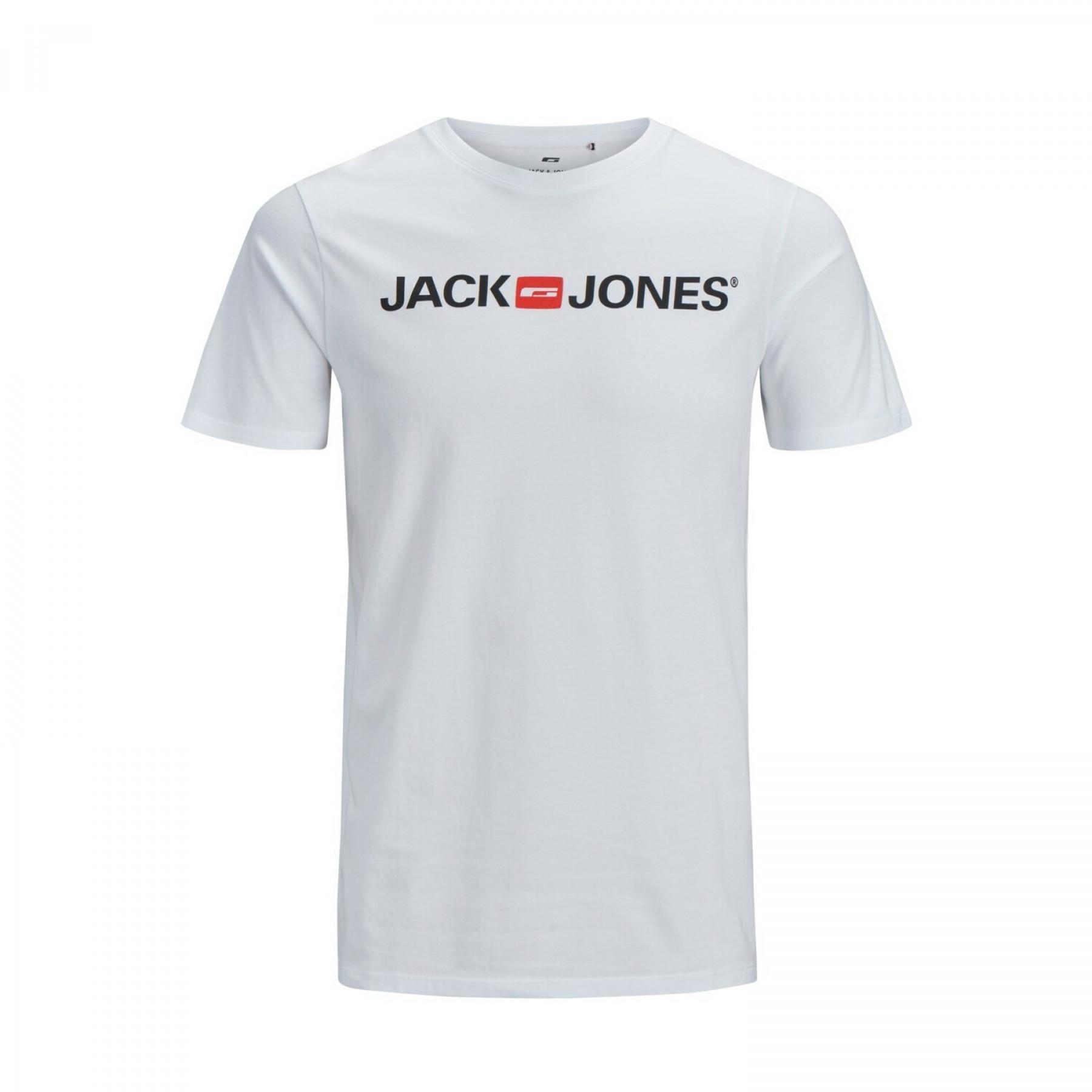 Pacote de 3 t-shirts Jack & Jones col ras-du-cou ecorp logo