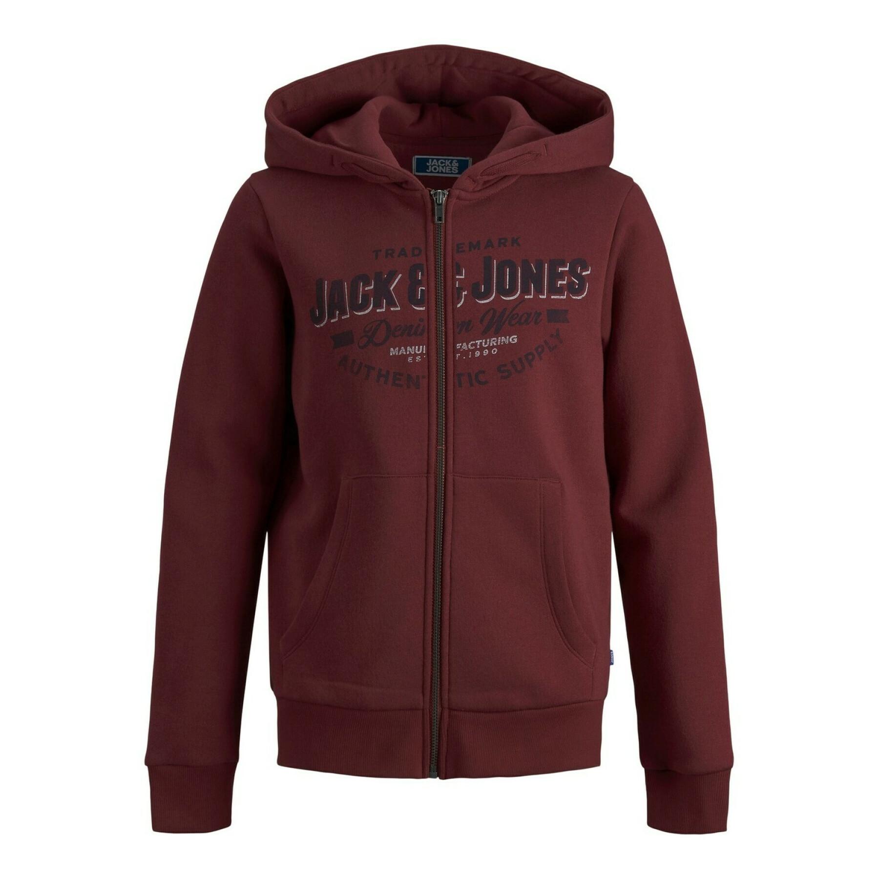 Camisola com fecho éclair para crianças Jack & Jones Logo