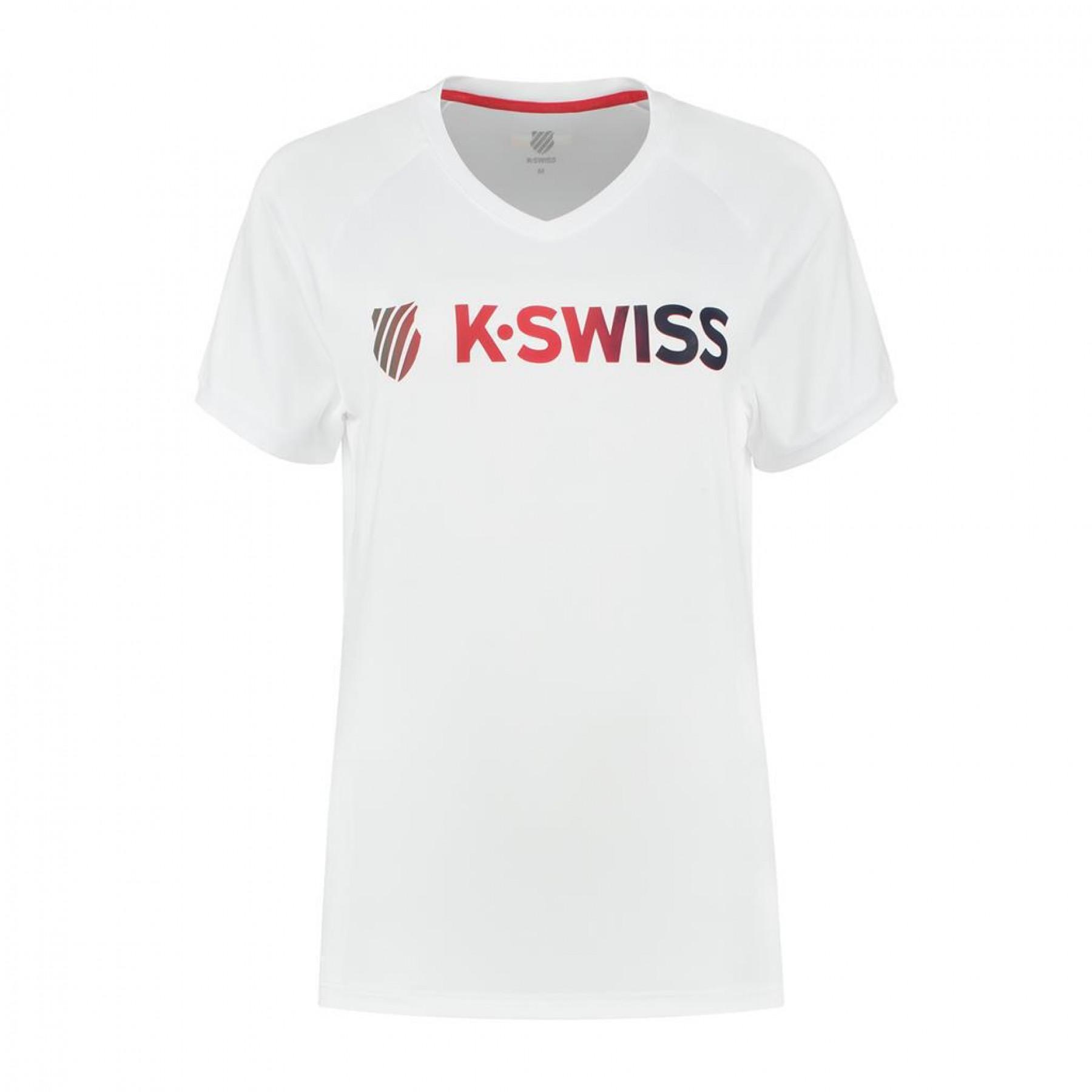 T-shirt mulher K-Swiss heritage sport logo