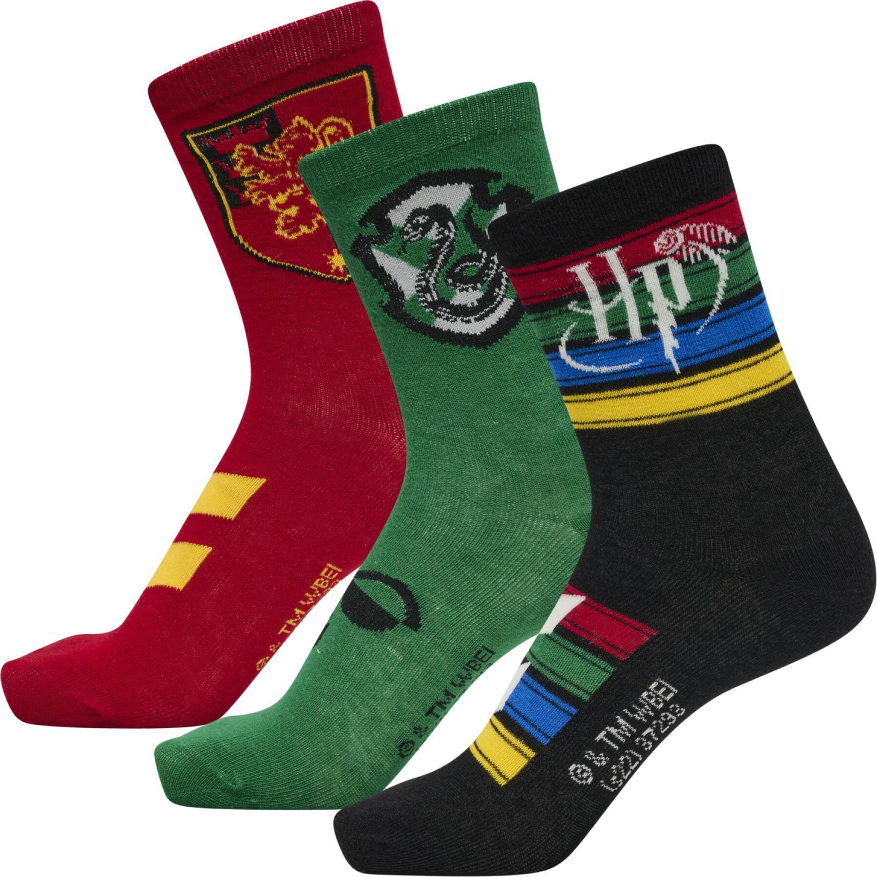 Conjunto de 3 pares de meias para crianças Hummel Harry Potter Alfie