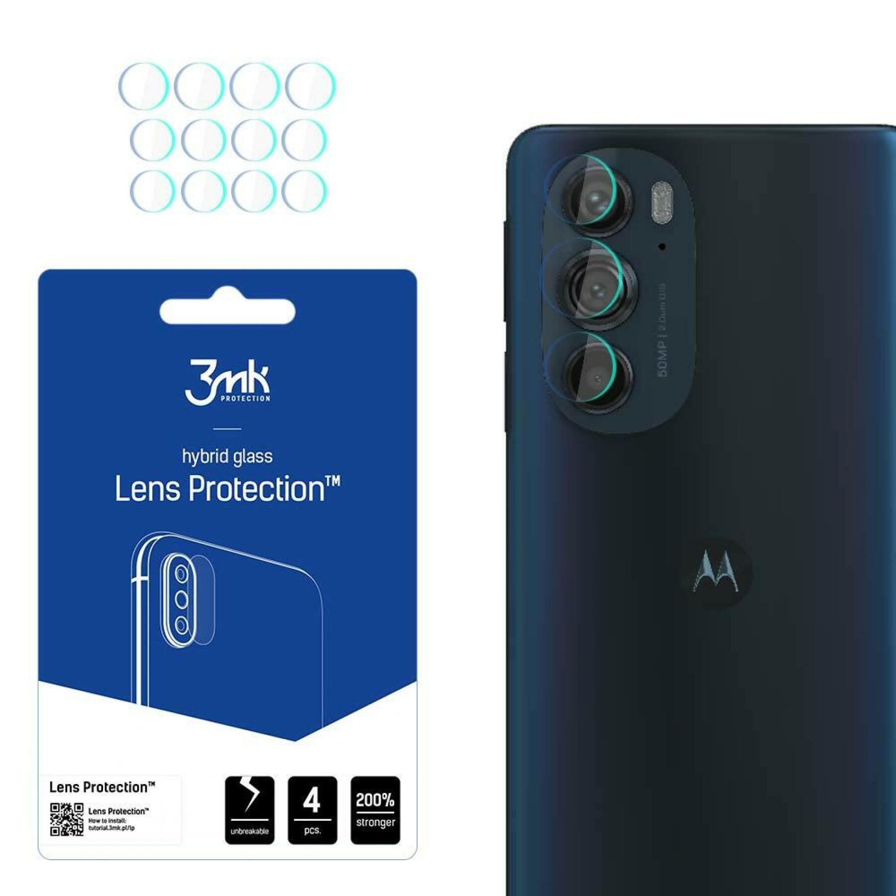Conjunto de 4 tampas de lente 3MK Motorola Edge 30