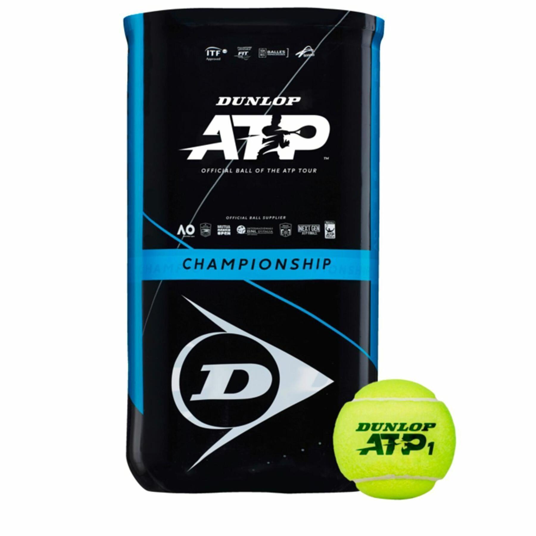 Conjunto de 2 tubos de 4 bolas de ténis Dunlop atp championship
