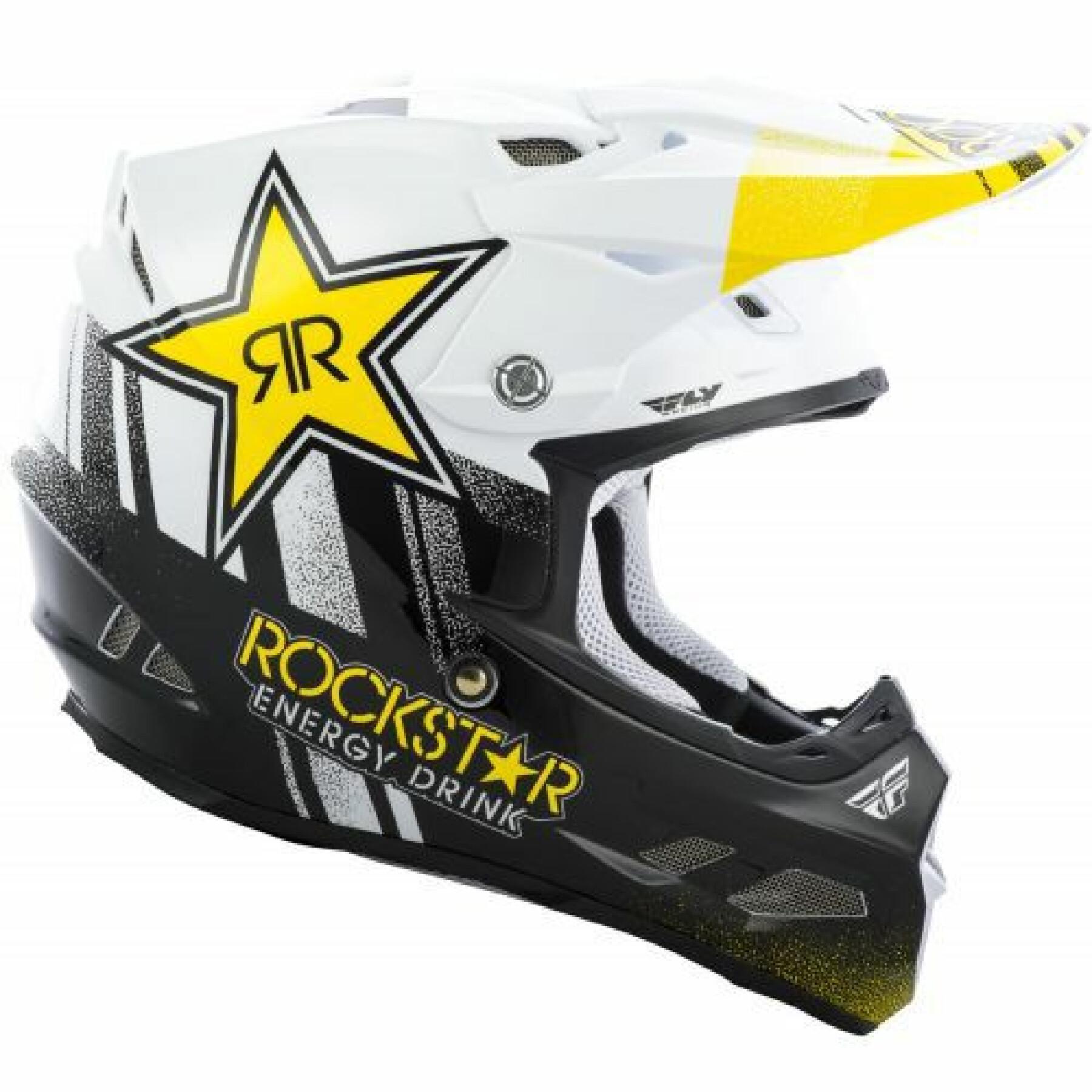 Capacete de motocicleta Fly Racing F2 Rockstar 2020
