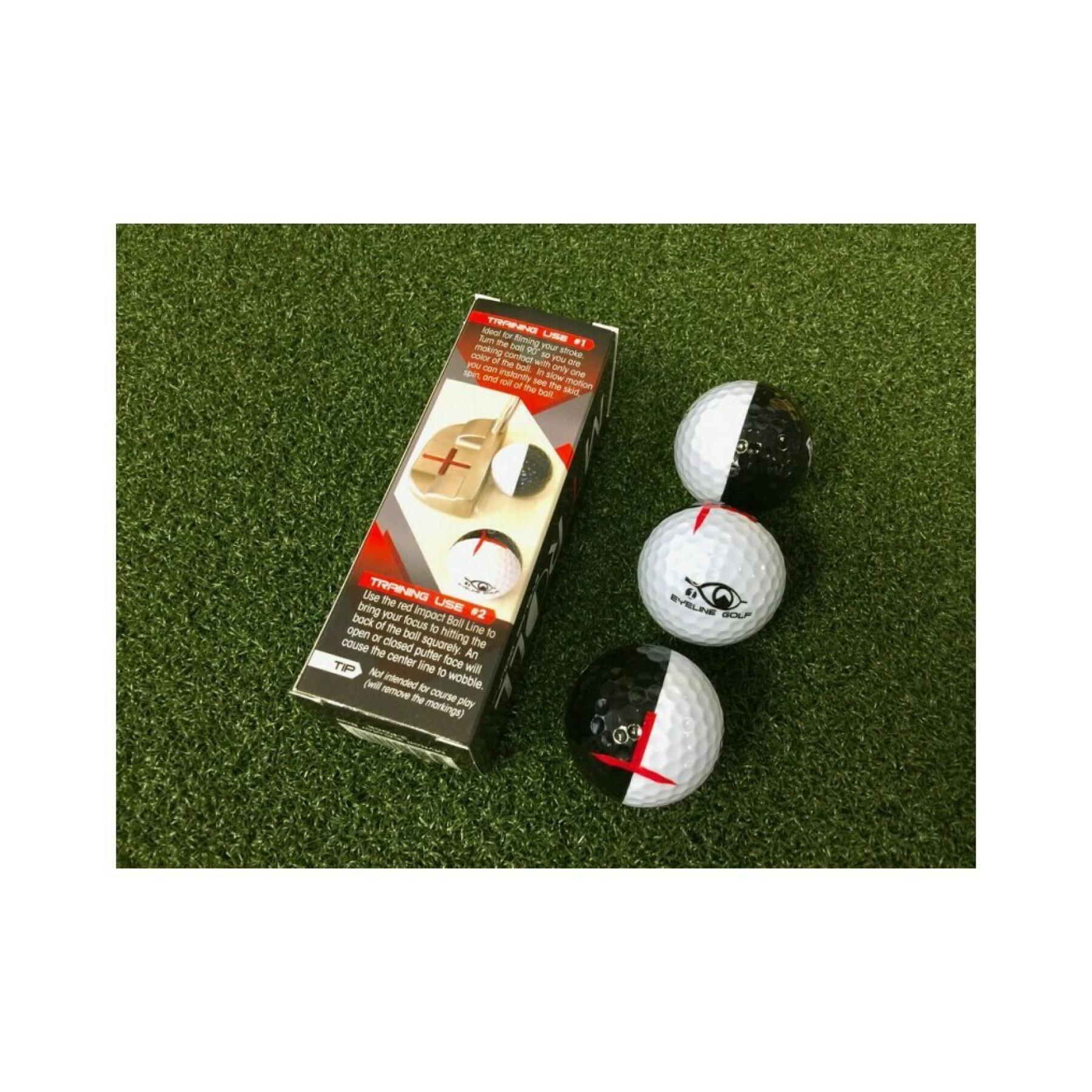 Pacote de 3 bolas EyeLine Golf