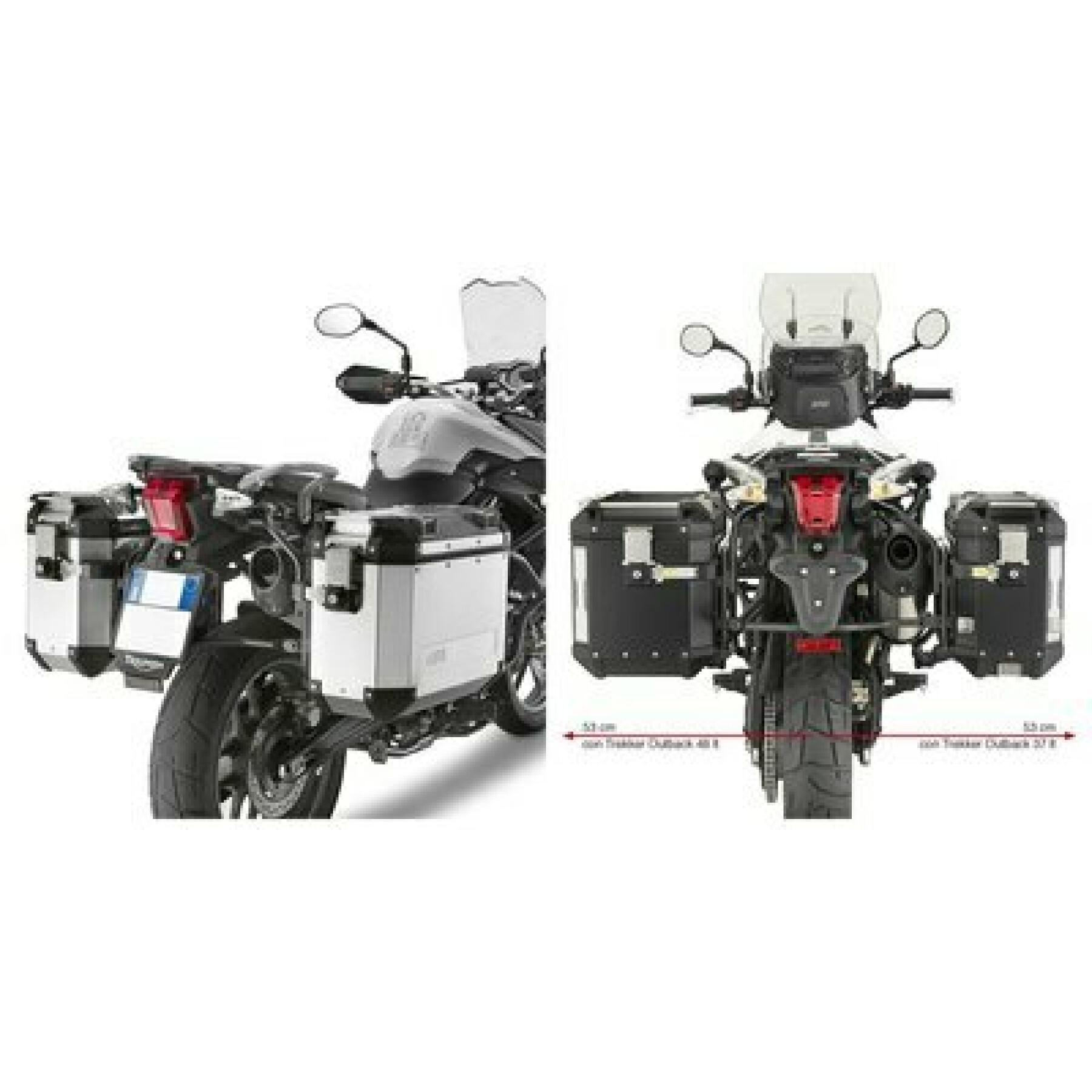 Suporte de mala lateral de motocicleta Givi Monokey Cam-Side Triumph Tiger 800/800 Xc/800 Xr (11 À 17)