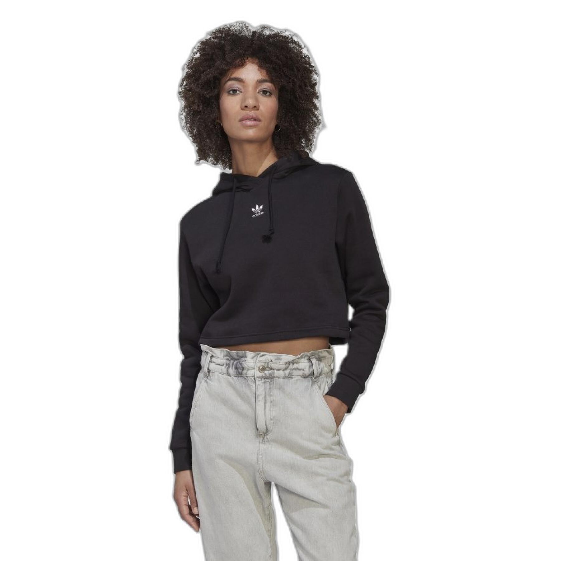 Camisola de capuz curto feminino adidas Originals Adicolor Essentials