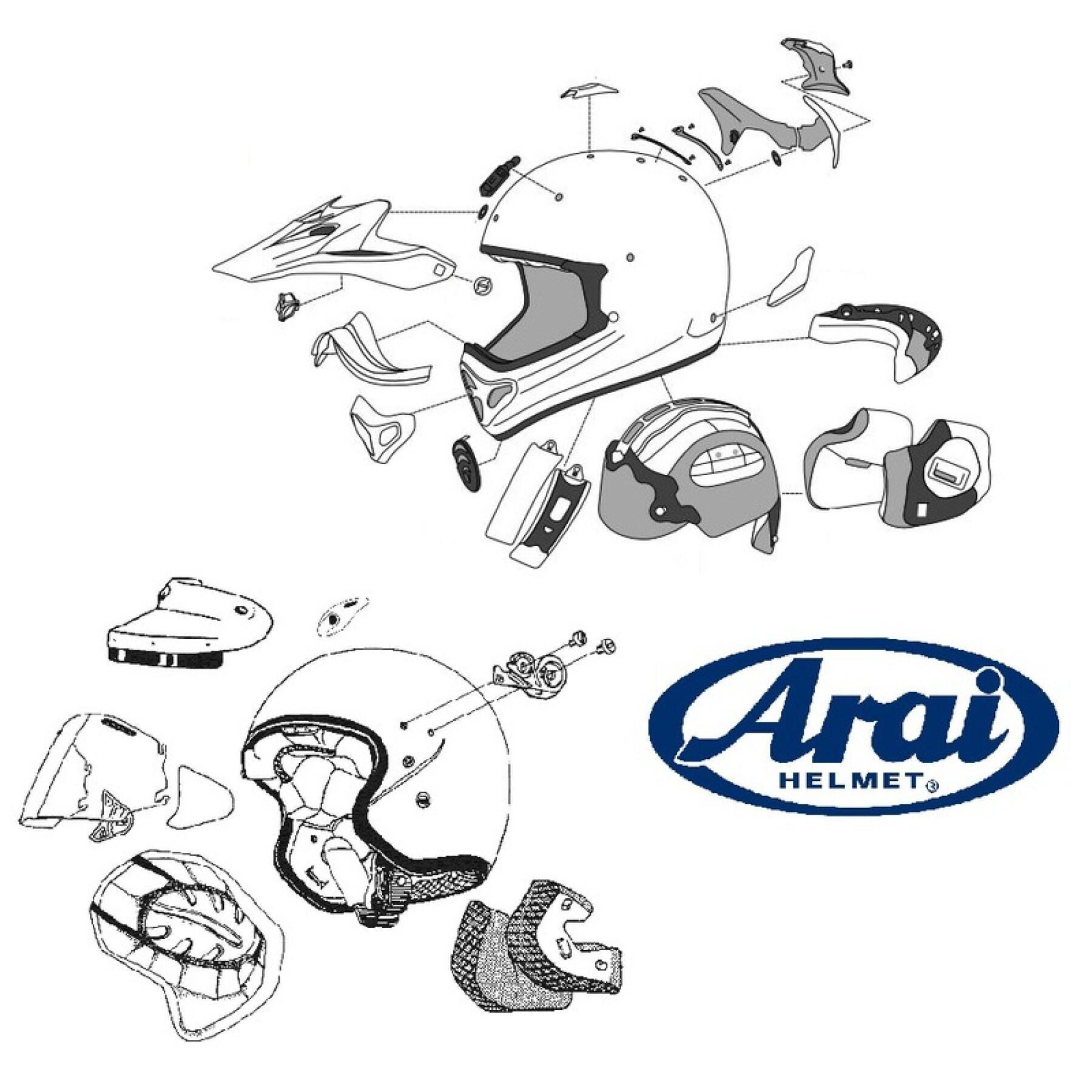 Ventilação do capacete de motocicleta Arai DDL Duct-2