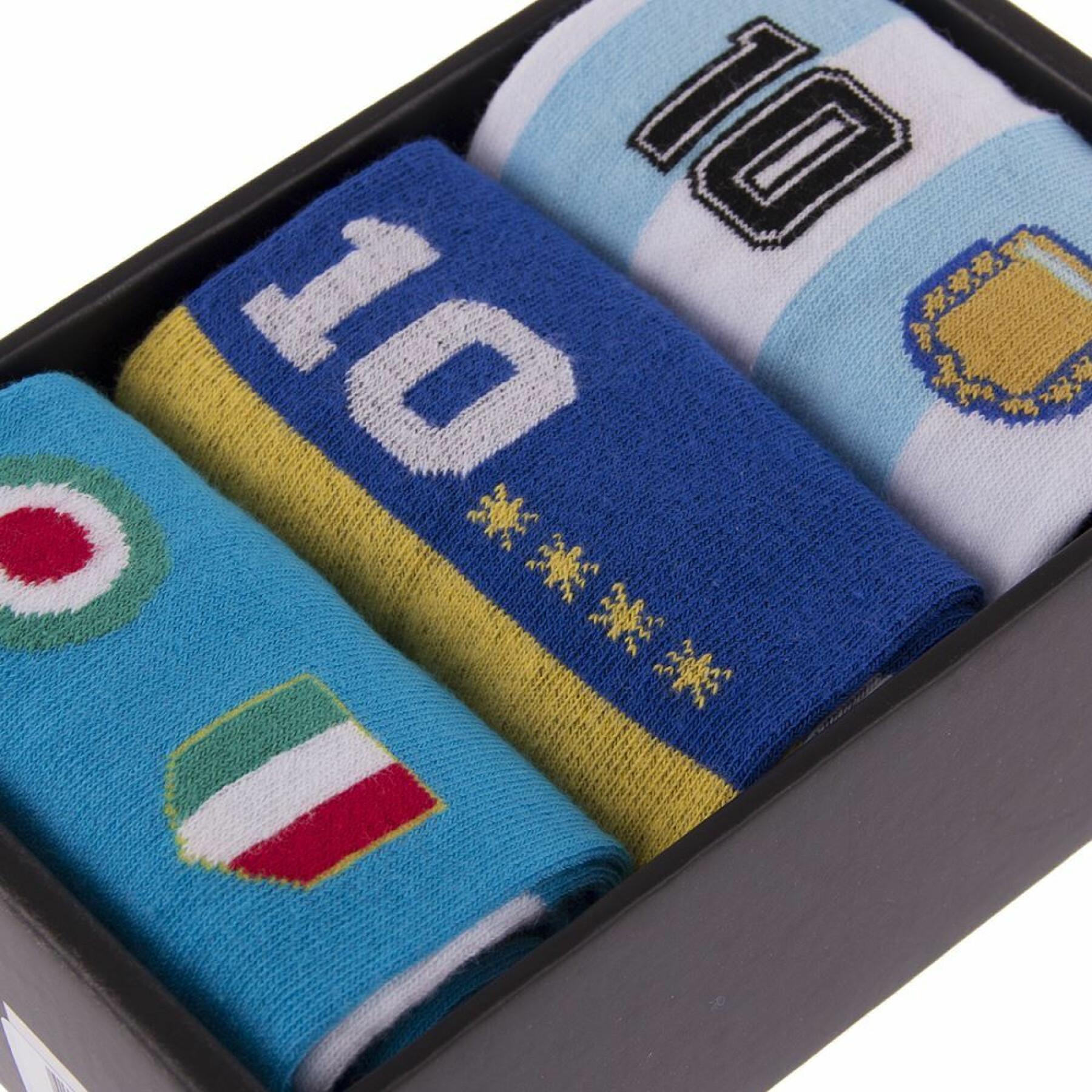 Conjunto de caixas de meias Copa Football Maradona Number 10