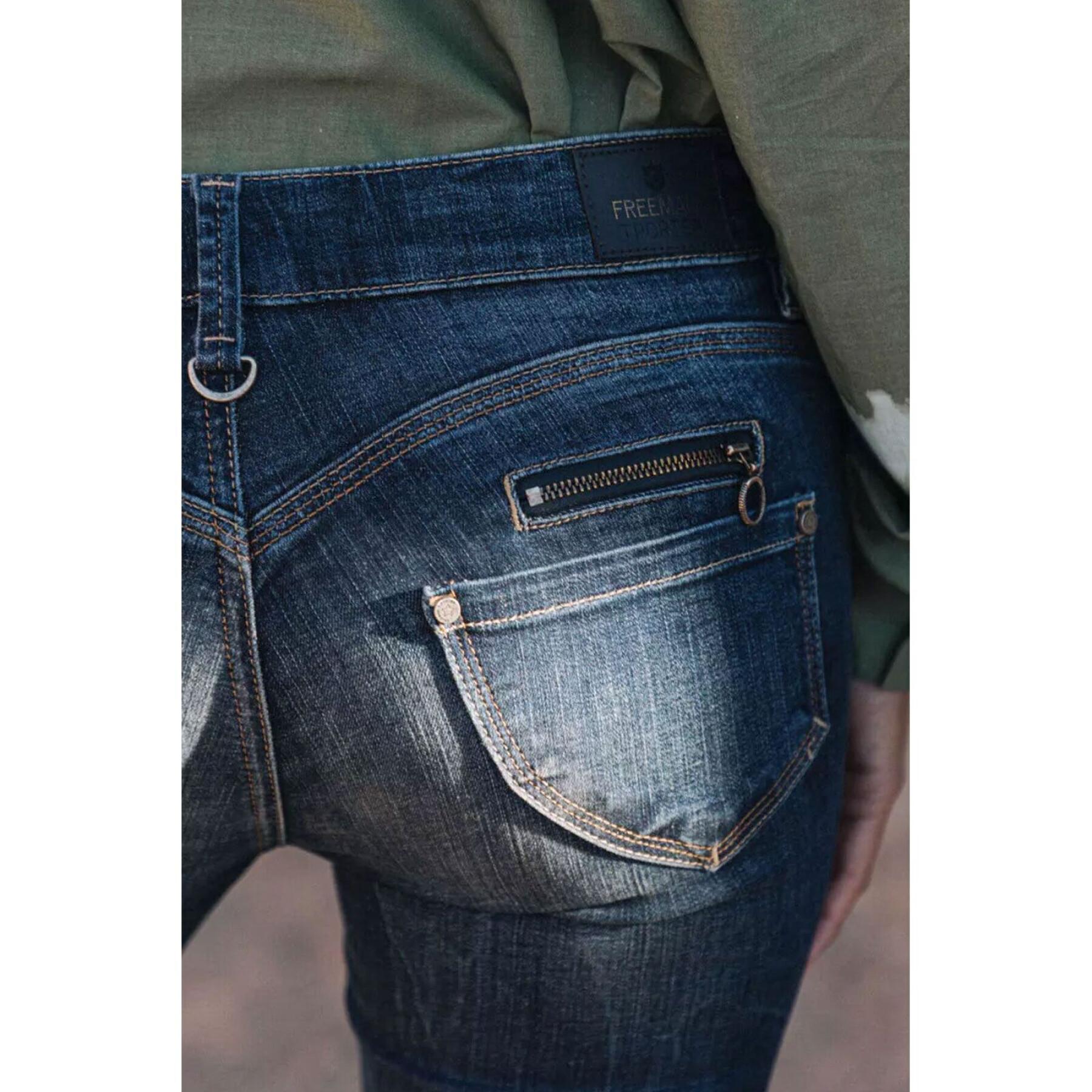 Jeans ajuste fino das mulheres Freeman T Porter Alexa