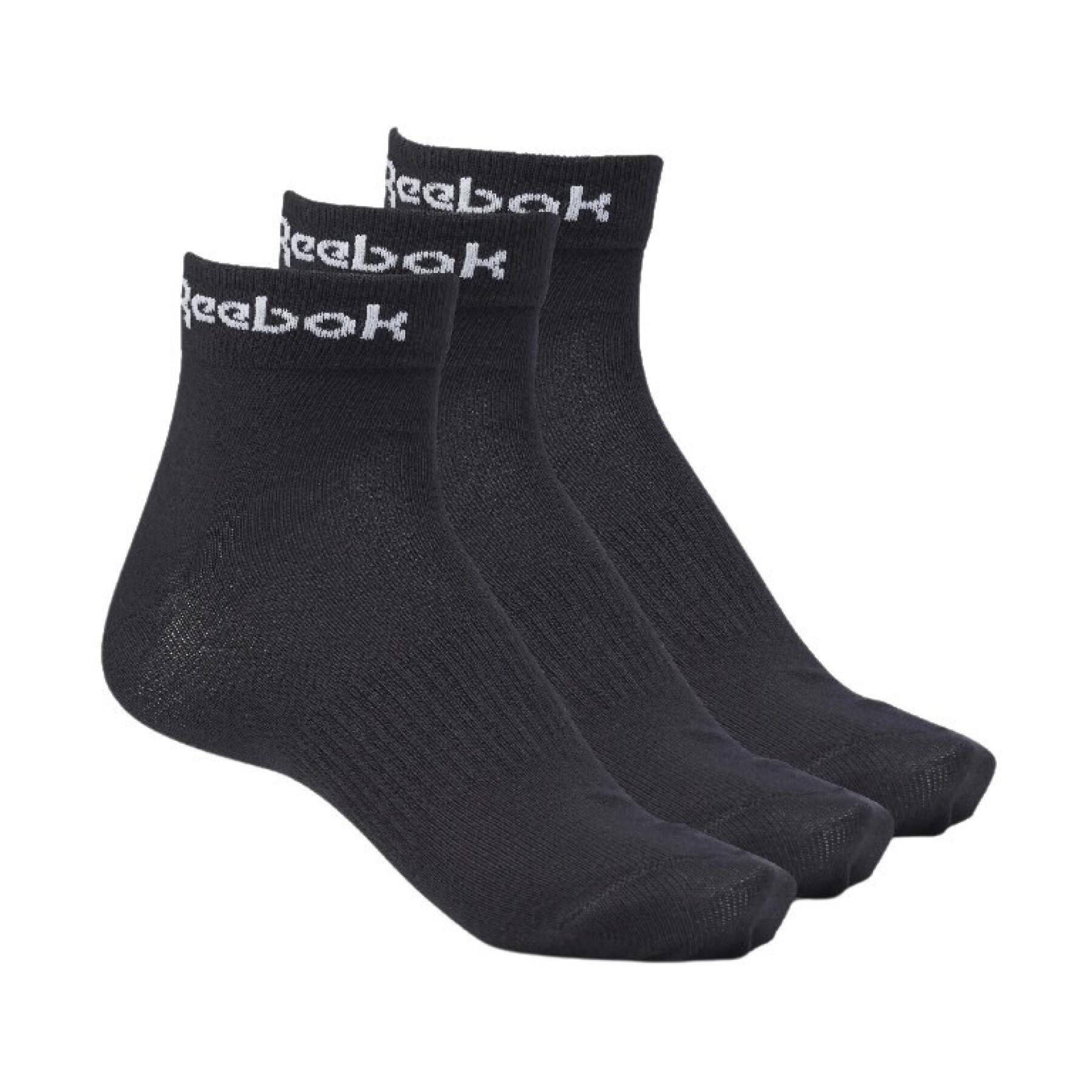 Conjunto de 3 pares de meias Reebok Active Core Ankle