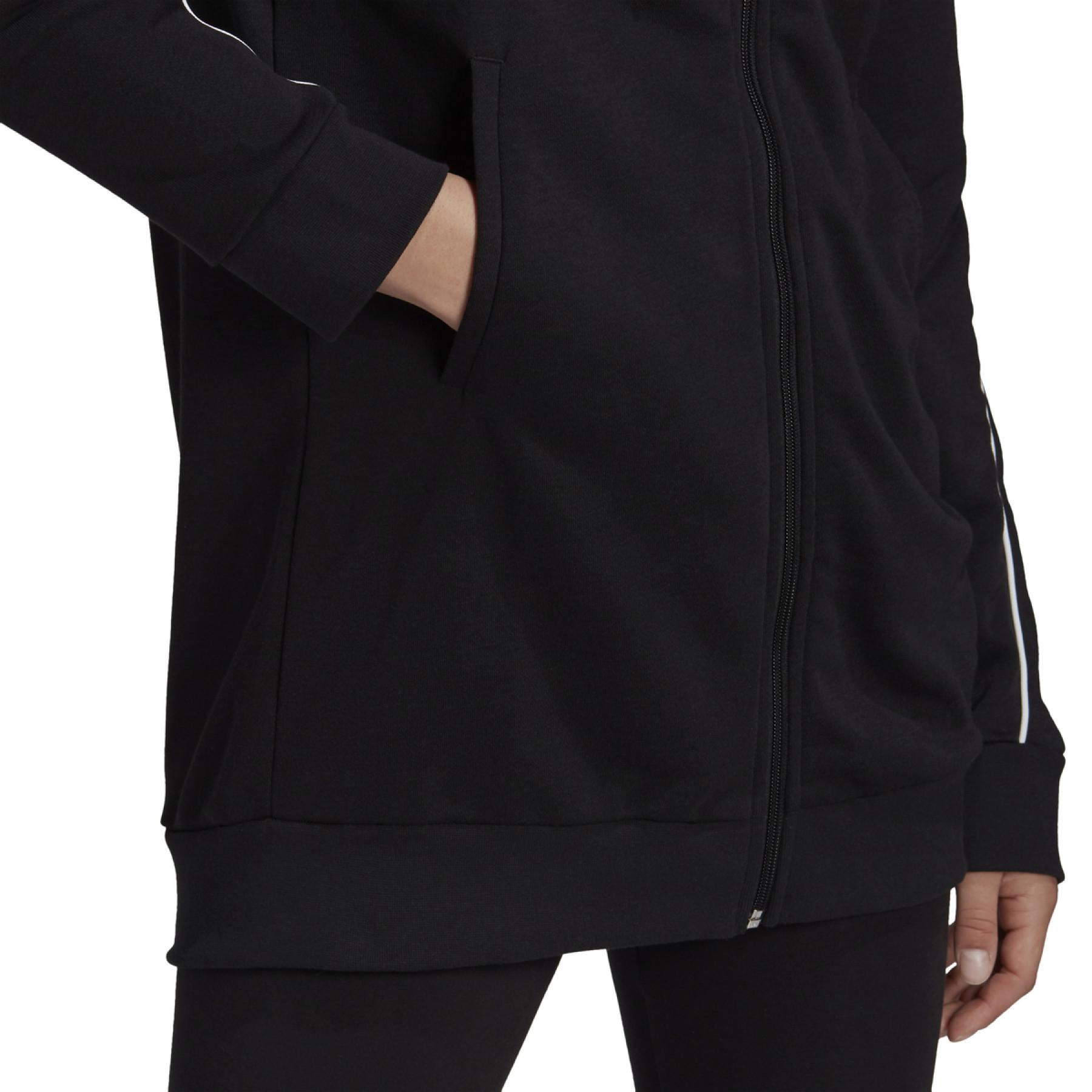 Casaco feminino com capuz com fecho éclair adidas Essentials Giant Logo