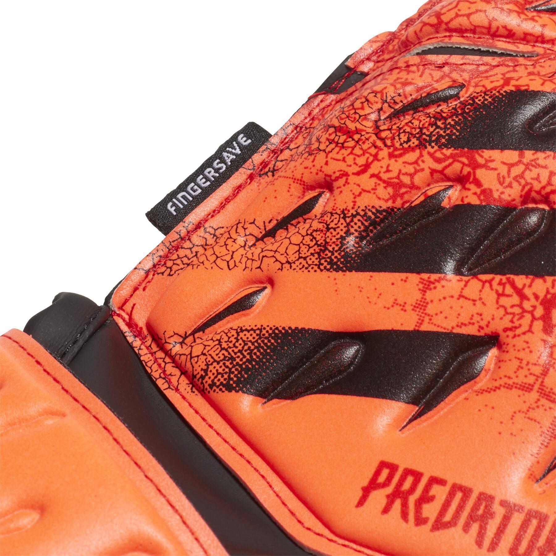 Luvas de goleiro para crianças adidas Predator Fingersave Match