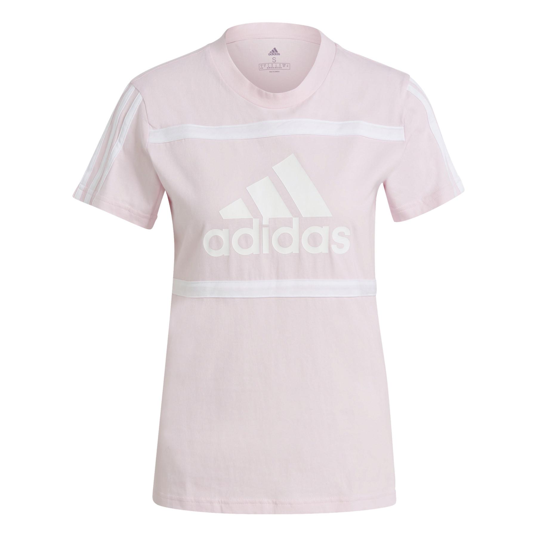 Camiseta feminina adidas Essentials Logo Colorblock Cotton