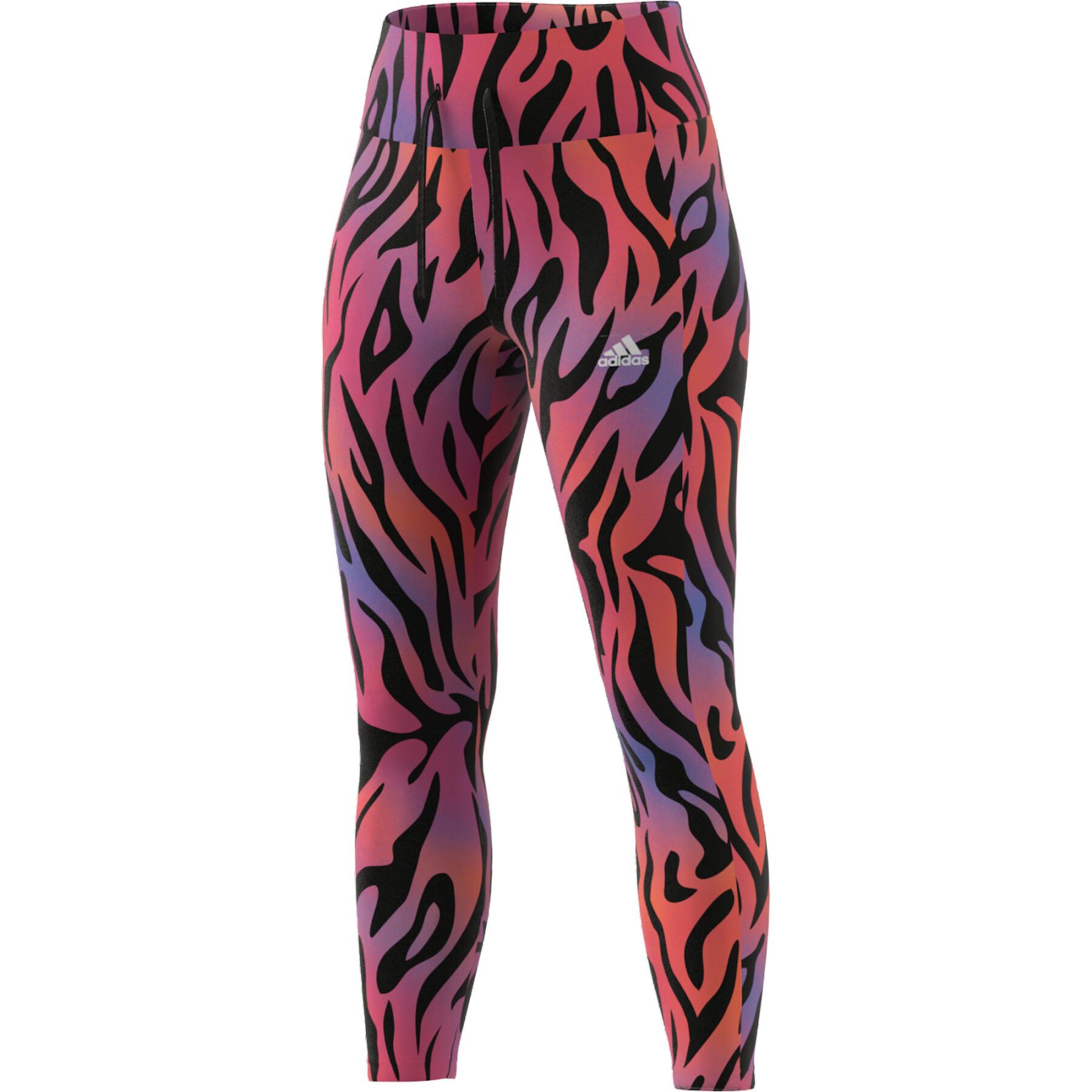 Pernas de mulher adidas Running Essentials Tiger Print 7/8