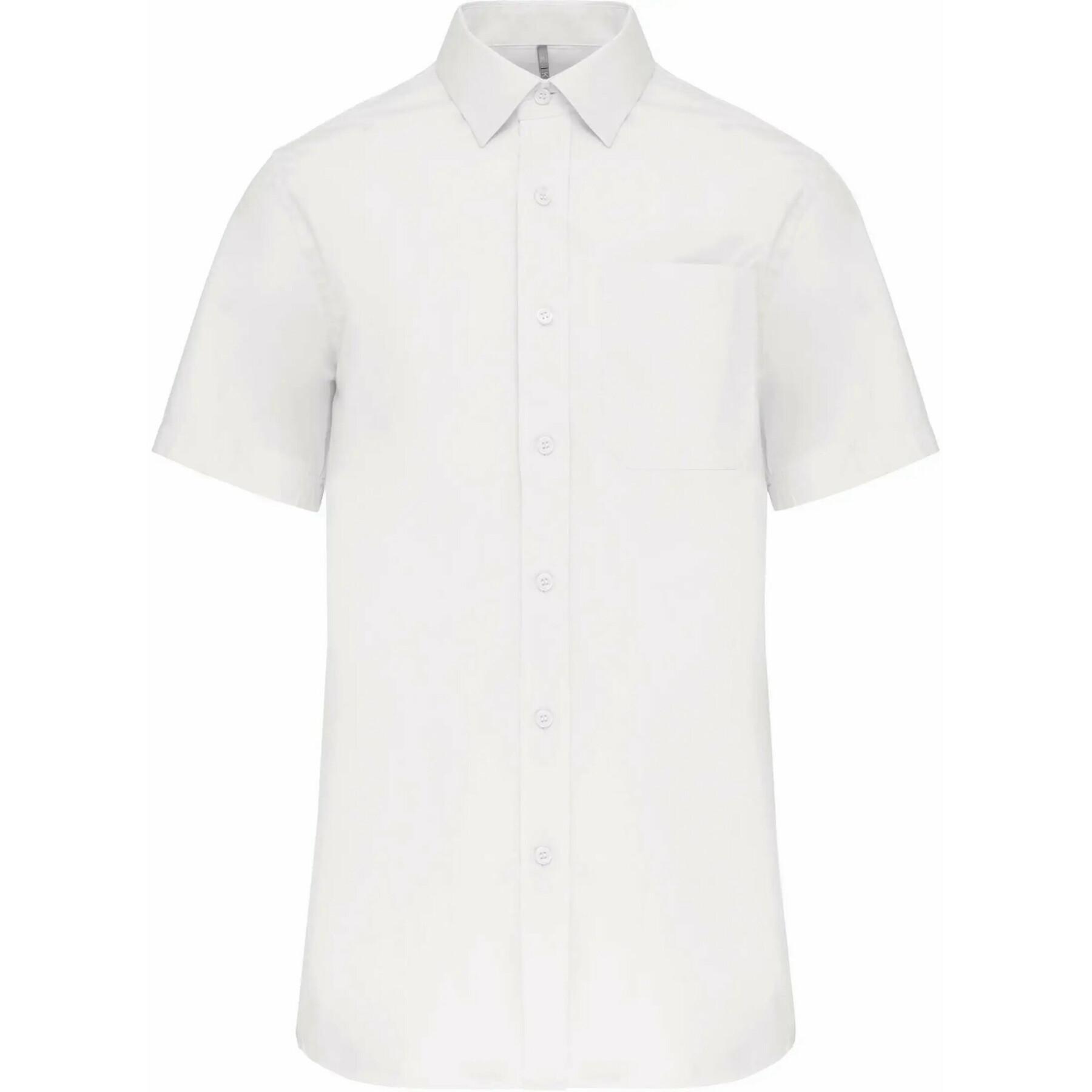 Camisa de manga curta Kariban Popeline blanc