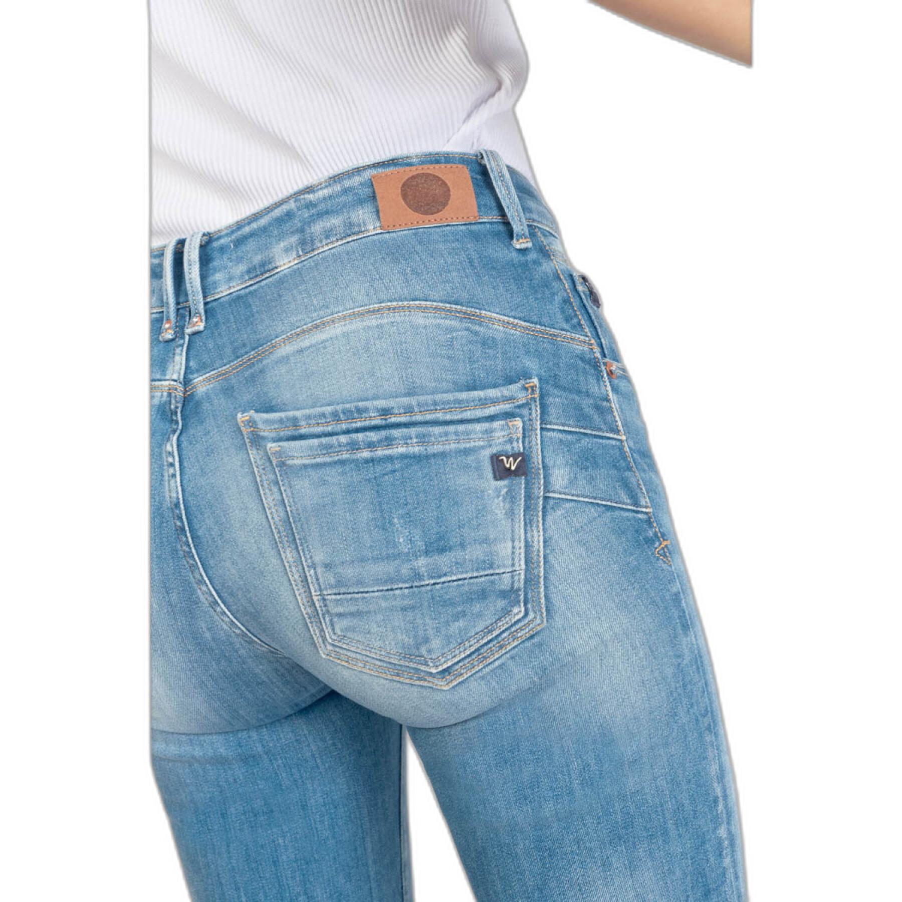 Jeans mulher de cintura alta Le Temps des cerises Pulp Flare Axis