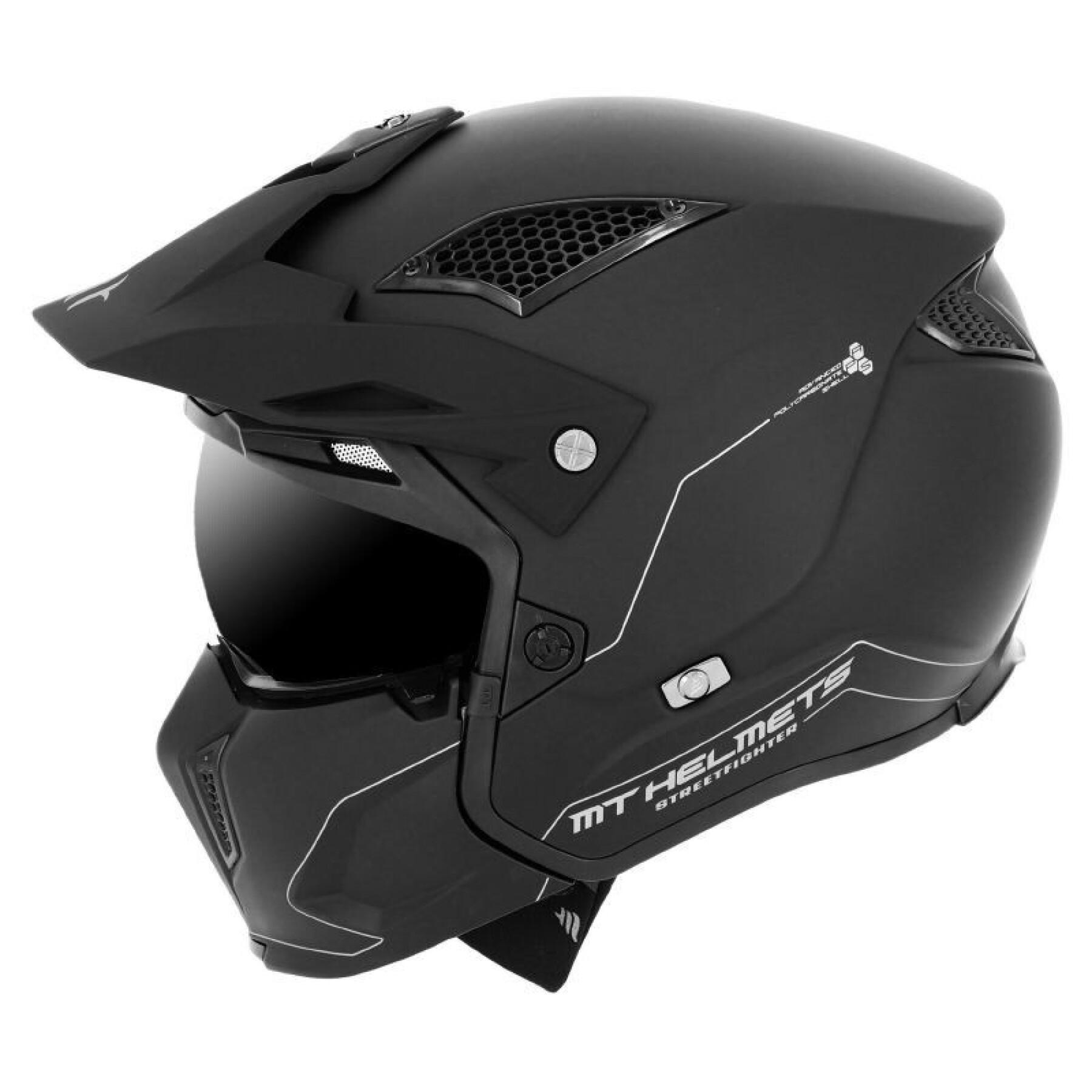 Capacete integral convertível com correia de queixo amovível MT Helmets Trial Streetfighter SV