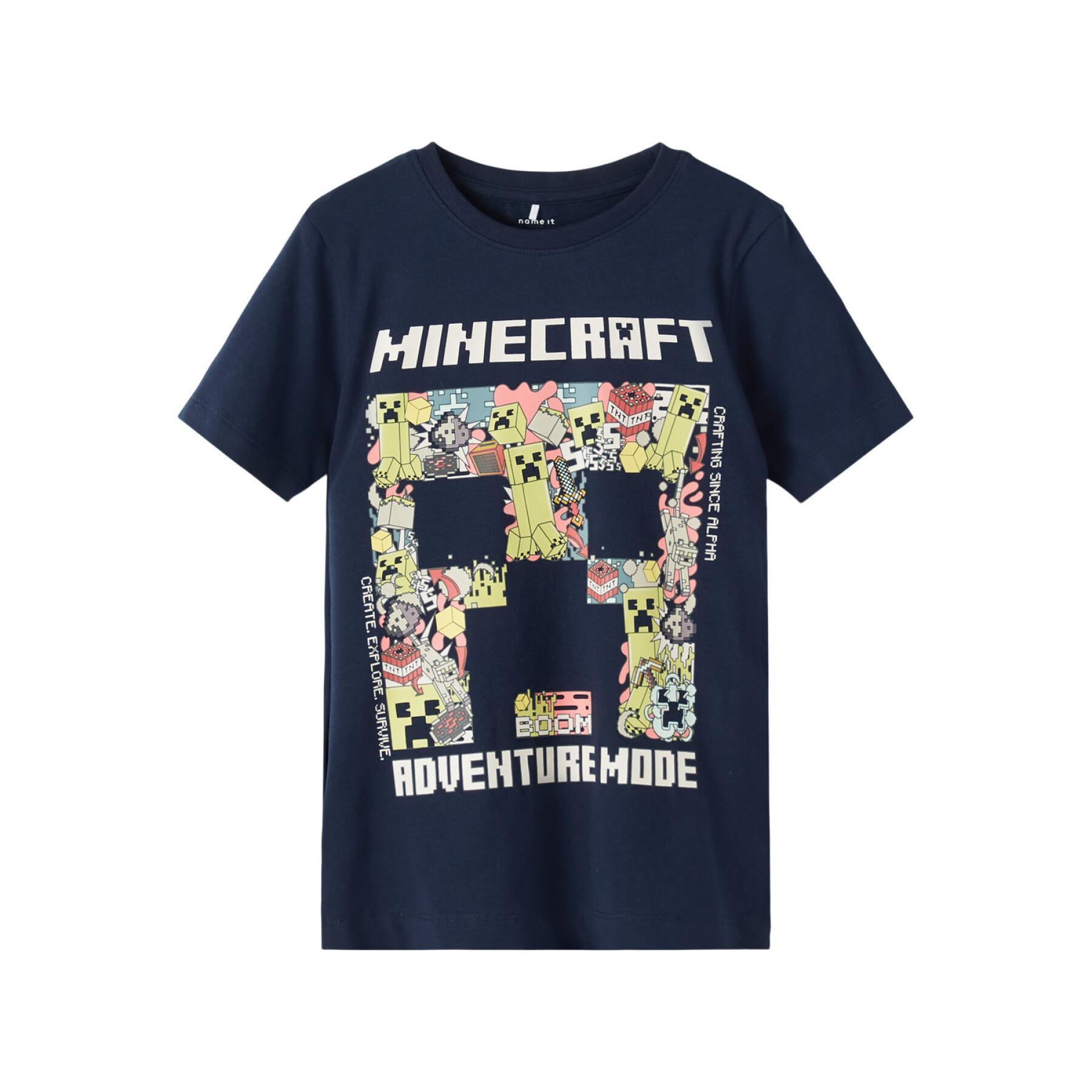 T-shirt de criança Name it Mango Minecraft
