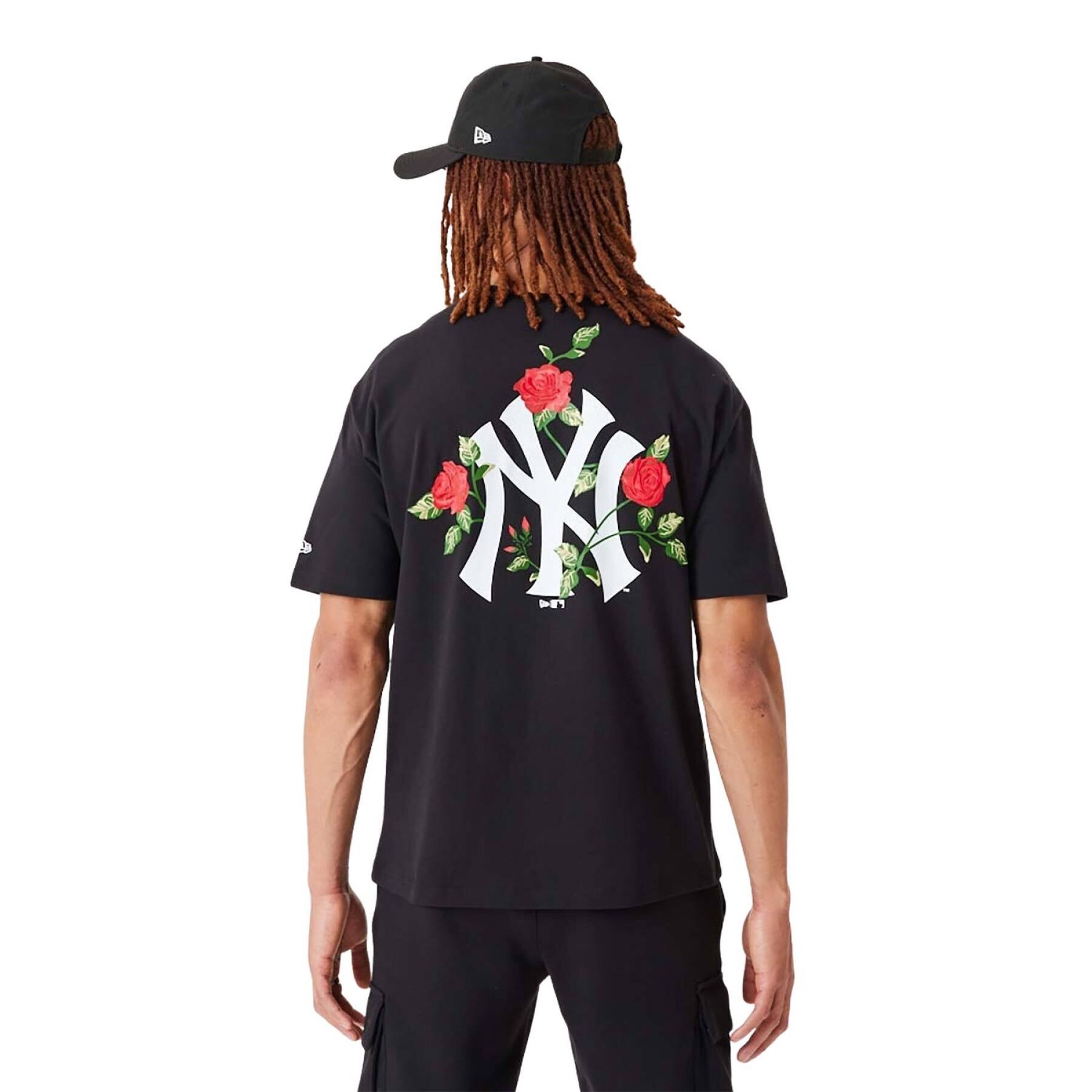T-shirt sobredimensionada New York Yankees Floral Graphic