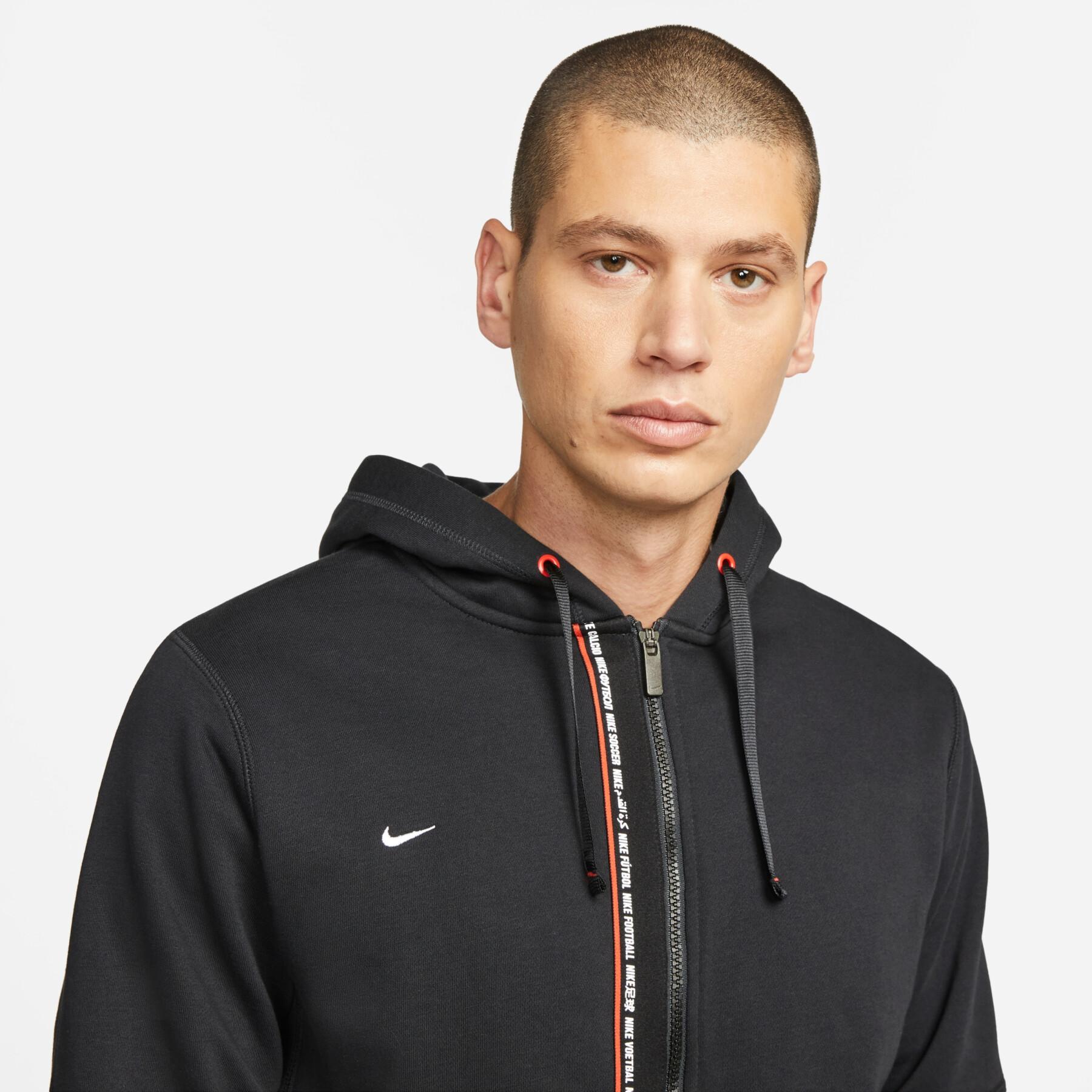 Sweatshirt com capuz e fecho de correr Nike Fc Tribuna