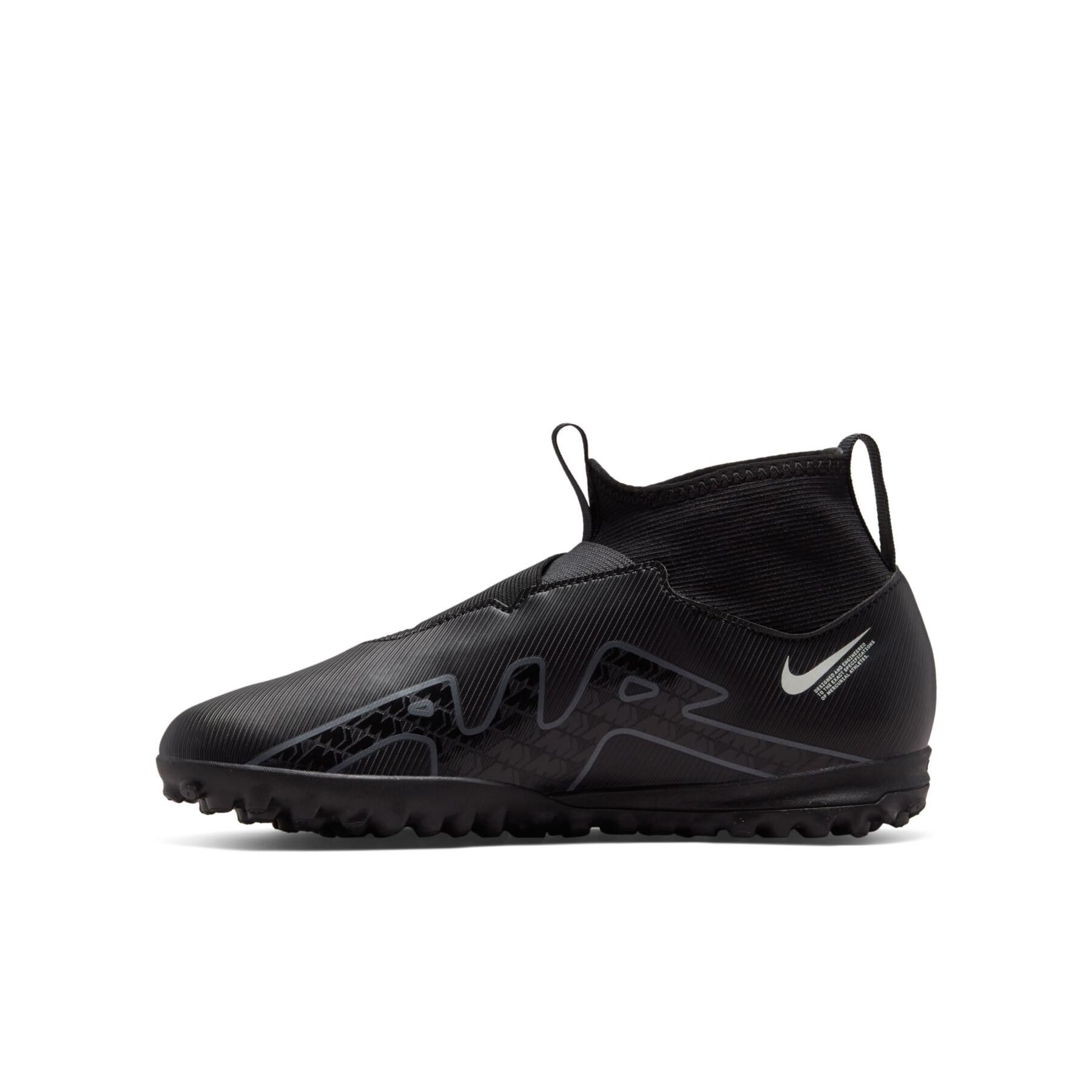 Sapatos de futebol para crianças Nike Zoom Mercurial Superfly 9 Academy TF - Shadow Black Pack
