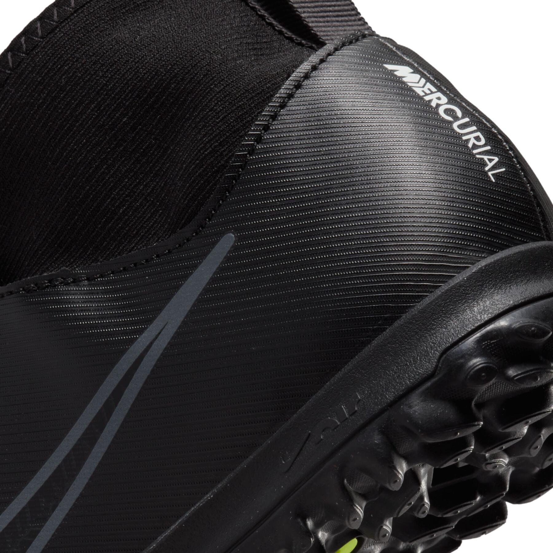 Sapatos de futebol para crianças Nike Zoom Mercurial Superfly 9 Academy TF - Shadow Black Pack