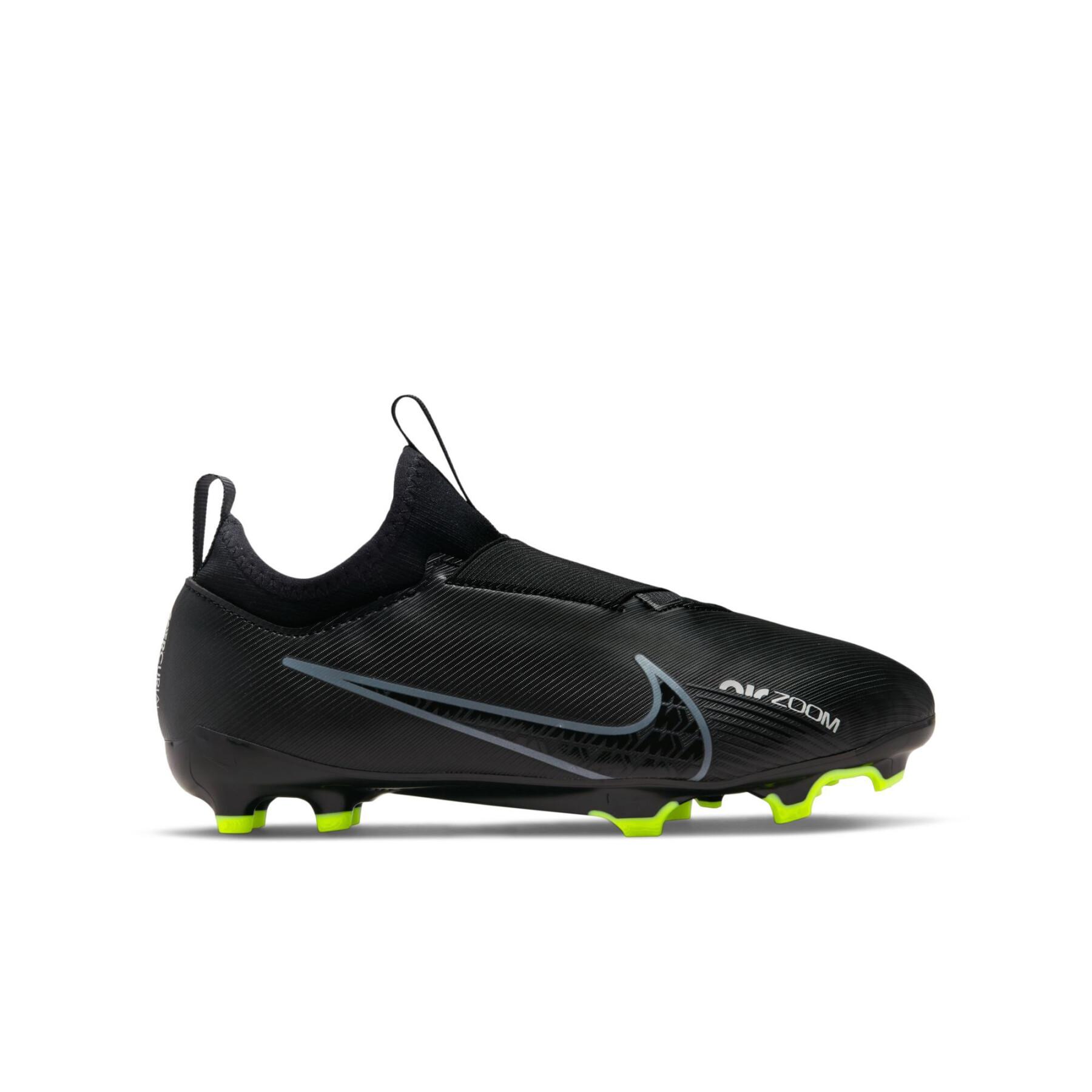 Sapatos de futebol para crianças Nike Zoom Mercurial Vapor 15 Academy MG - Shadow Black Pack