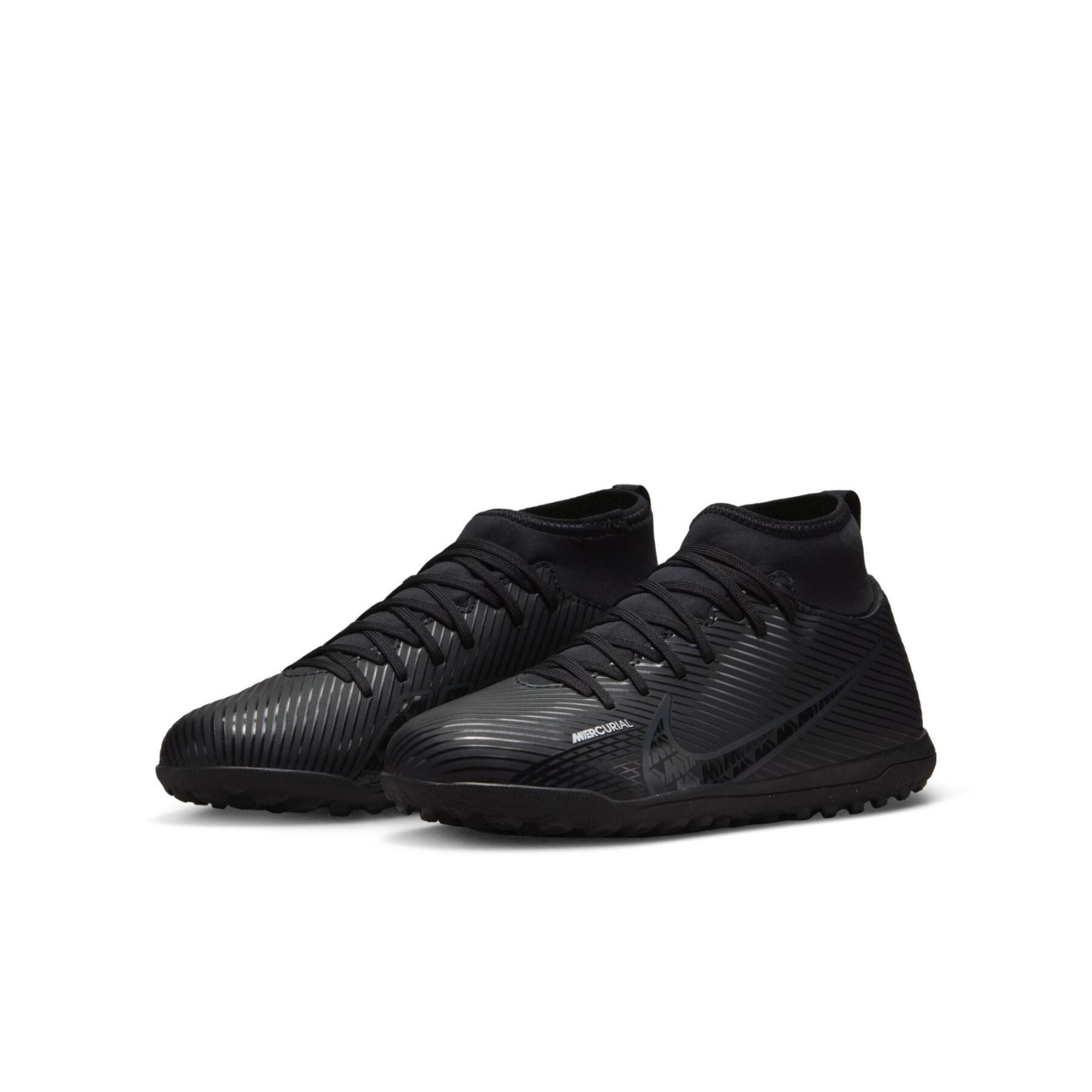 Sapatos de futebol para crianças Nike Mercurial Superfly 9 Club TF - Shadow Black Pack