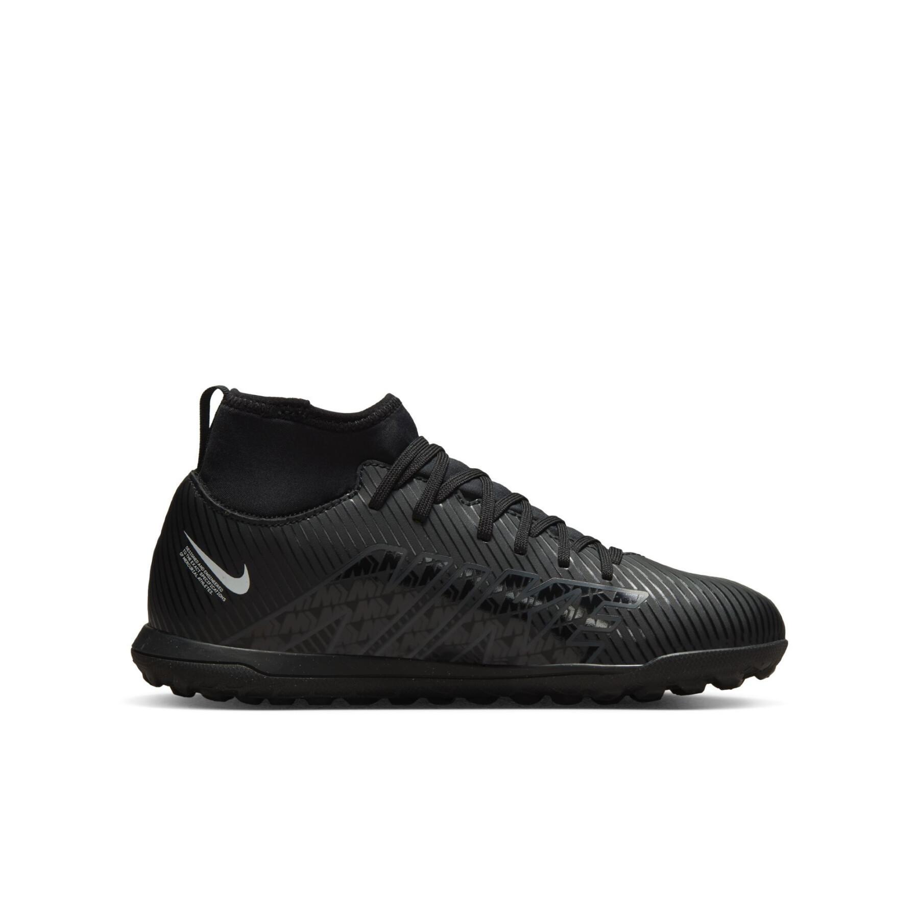 Sapatos de futebol para crianças Nike Mercurial Superfly 9 Club TF - Shadow Black Pack