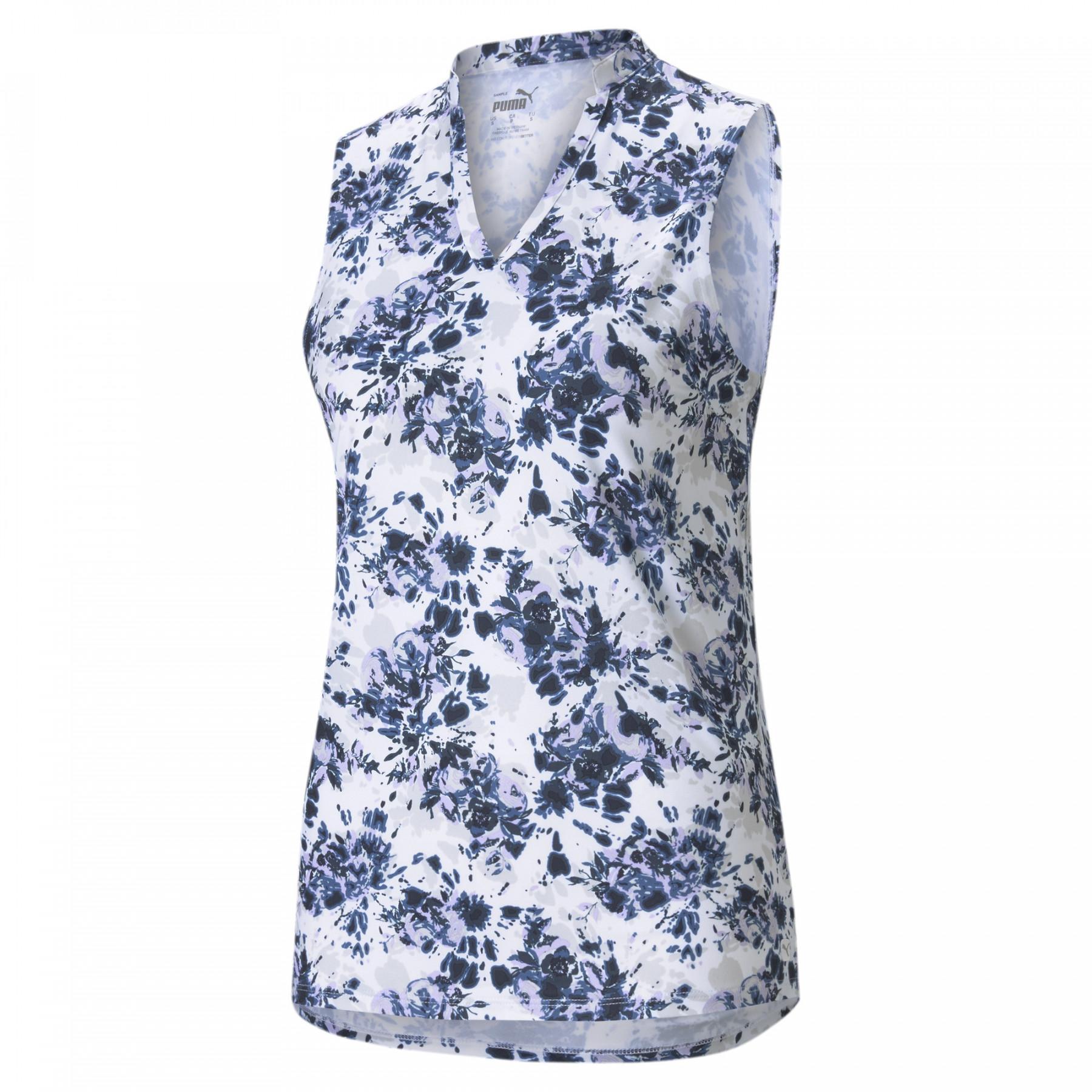 Camisa pólo feminina Puma Floral Tie