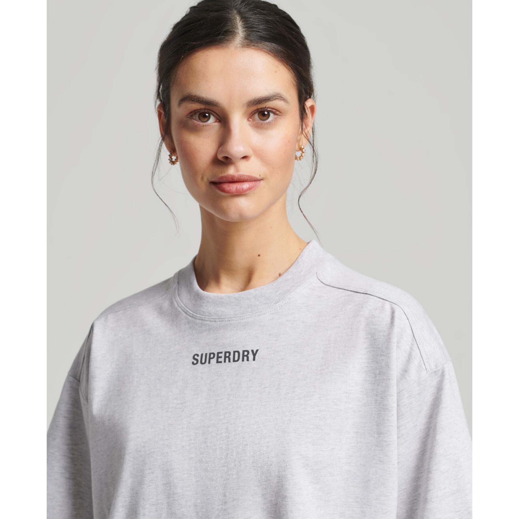 T-shirt de tamanho exagerado para mulheres Superdry Code Tech
