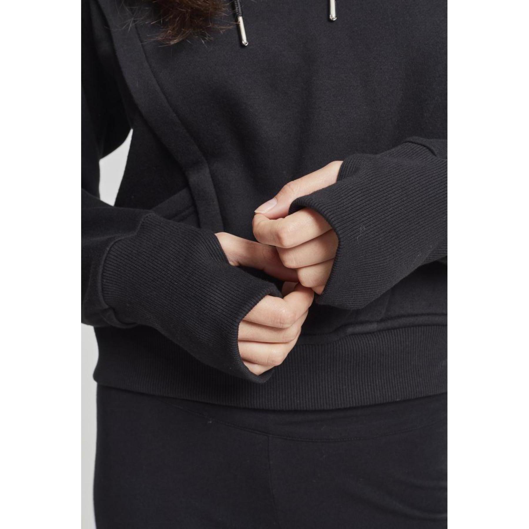 Camisola com capuz para mulher tamanhos grandes urban Classic thumb hole