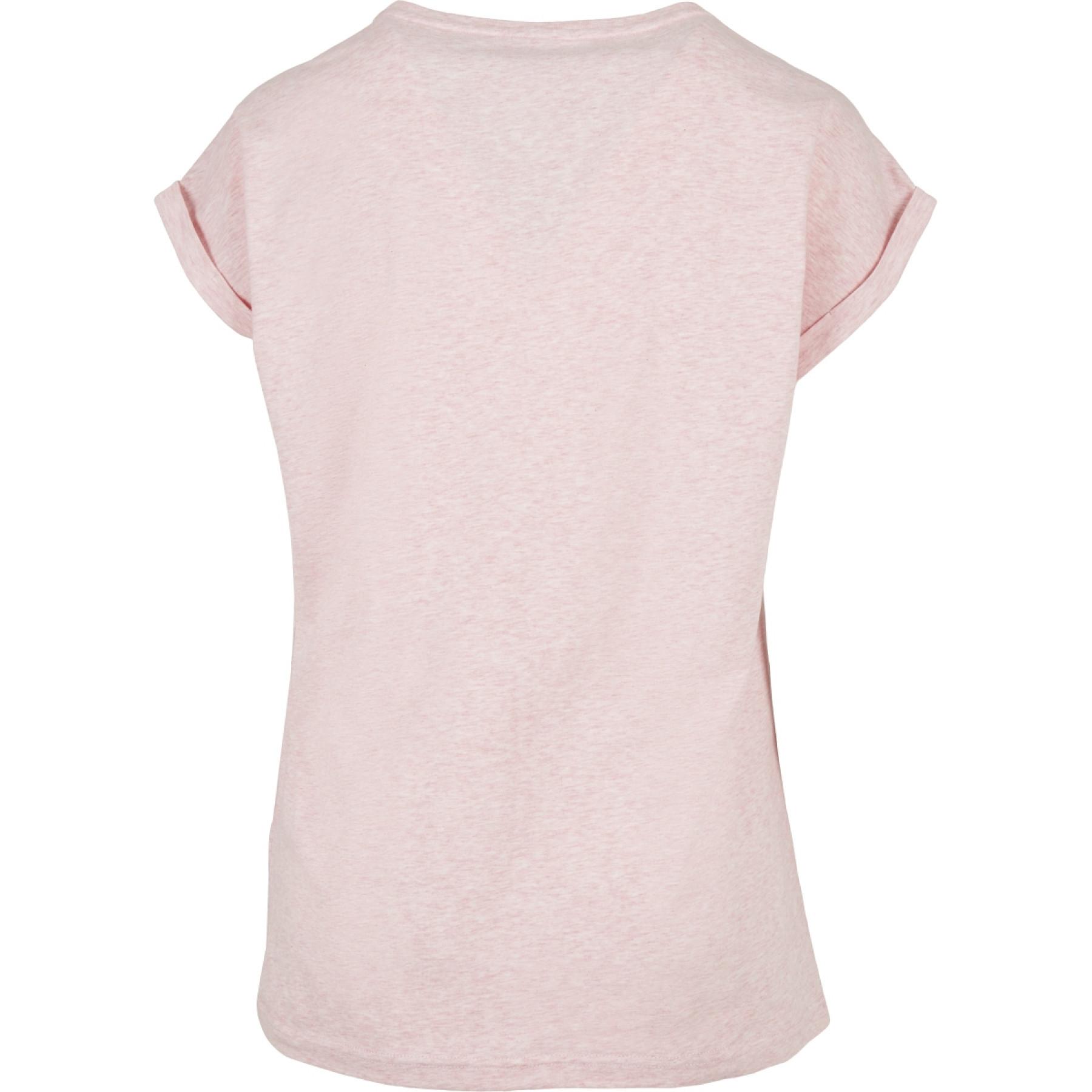 T-shirt mulher Urban Classics color melange extended shoulder-tamanhos grandes