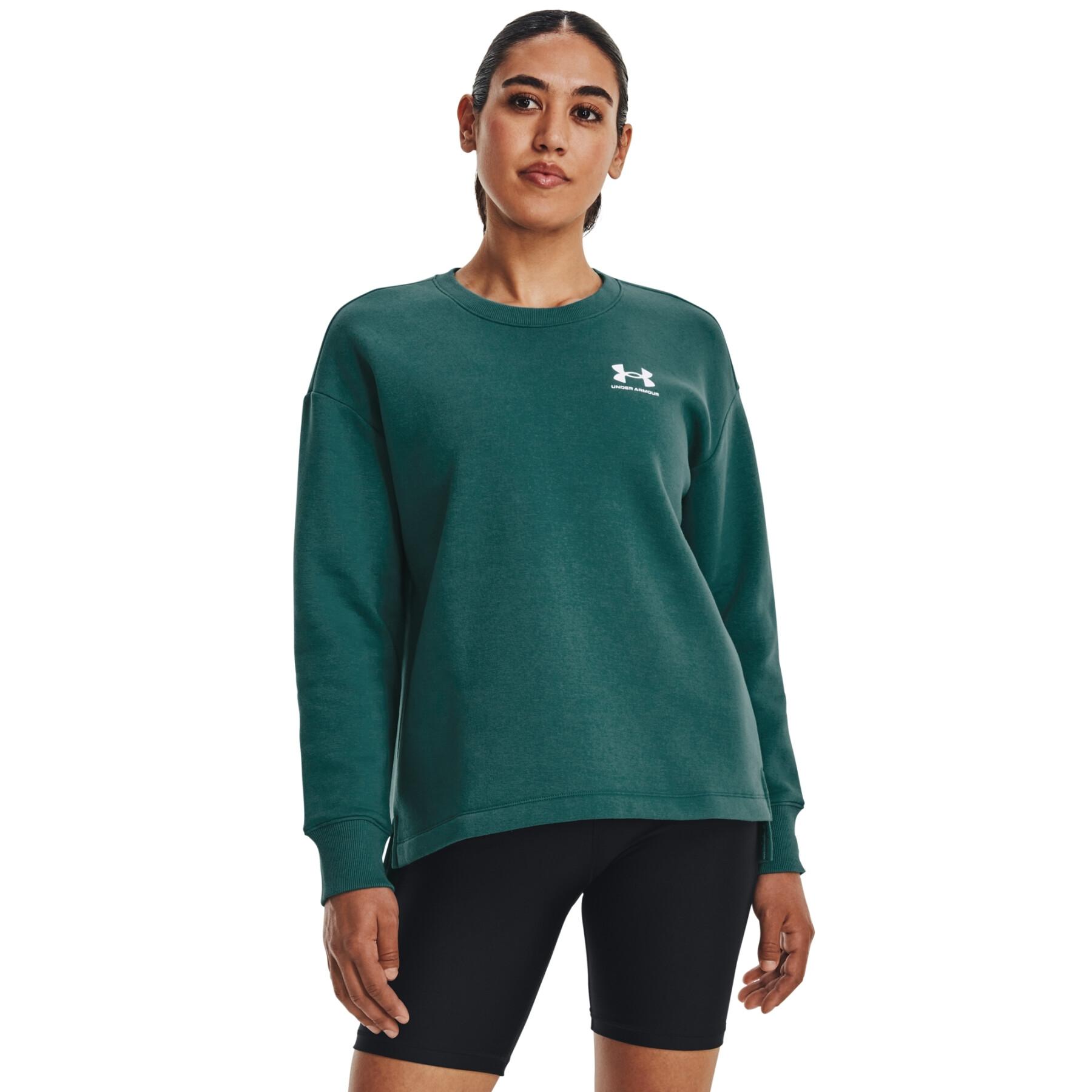 Sweatshirt pescoço de tripulante de mulheres com excesso de tamanho Under Armour Rival