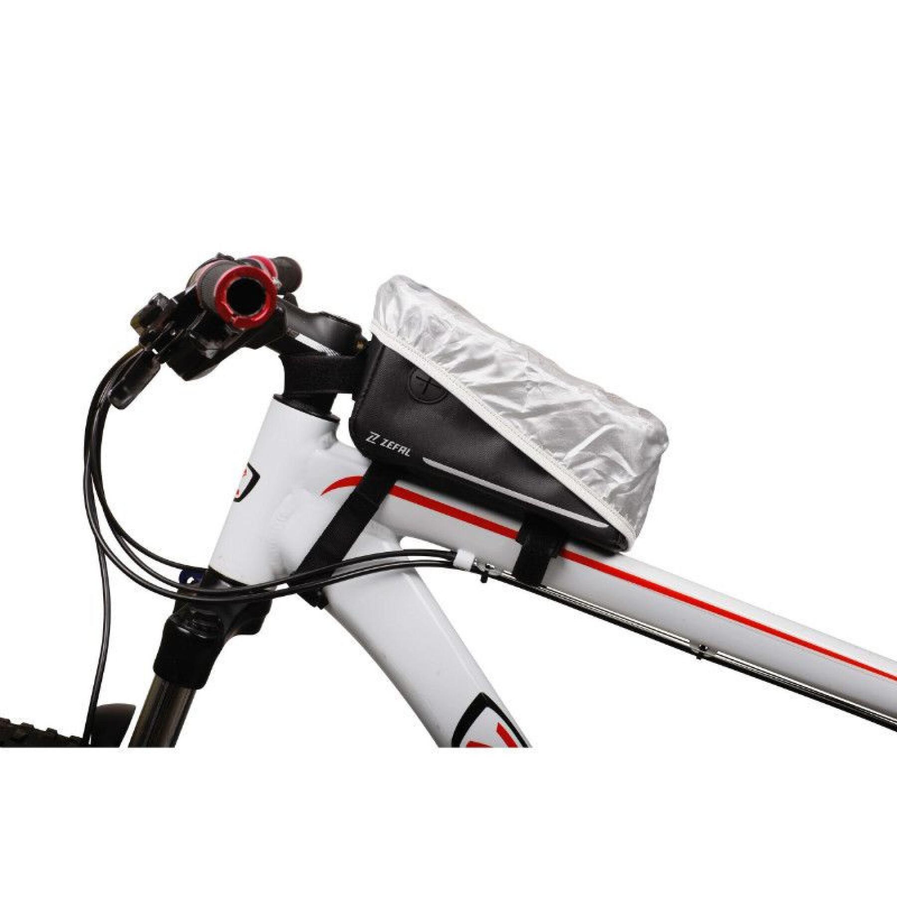 Saco de armação para bicicleta com suporte para smartphone à prova de água e fecho de velcro Zefal Z Console T2