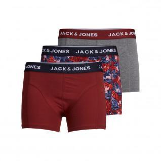 Conjunto de 3 calções de boxer Jack & Jones Flamingo