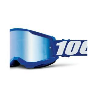 Tela iridium com máscara de motocicleta 100% Strata 2