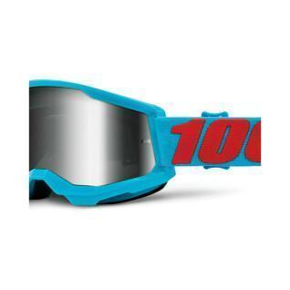 Tela iridium com máscara de motocicleta 100% Strata 2 Summit
