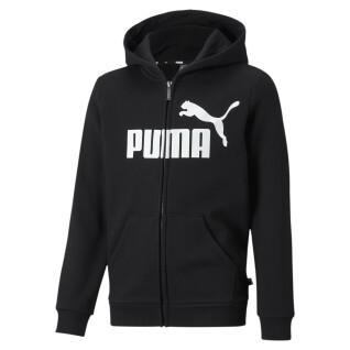 Sweatshirt com capuz com fecho de correr para criança Puma Essential