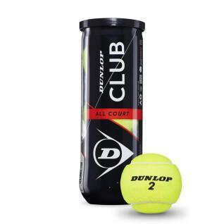 Conjunto de 3 bolas de ténis Dunlop club