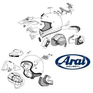 Espuma de capacete de motocicleta Arai TX-3 S 7 mm