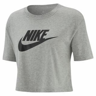 T-shirt de senhora de topo de colheita Nike Sportswear Essential