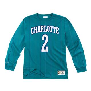 Camisola de manga comprida Charlotte Hornets Larry Johnson