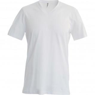 T-shirt Kariban Pescoço em V branco