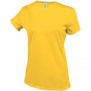 T-shirt mulher Kariban pescoço redondo algodão