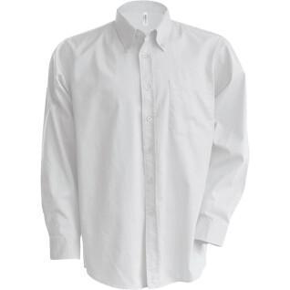 Camisa de manga comprida Kariban Oxford blanc