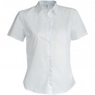 Micro camisa de manga curta feminina Kariban blanc