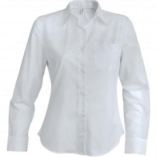 Camisa de manga comprida feminina blanc Kariban blanc